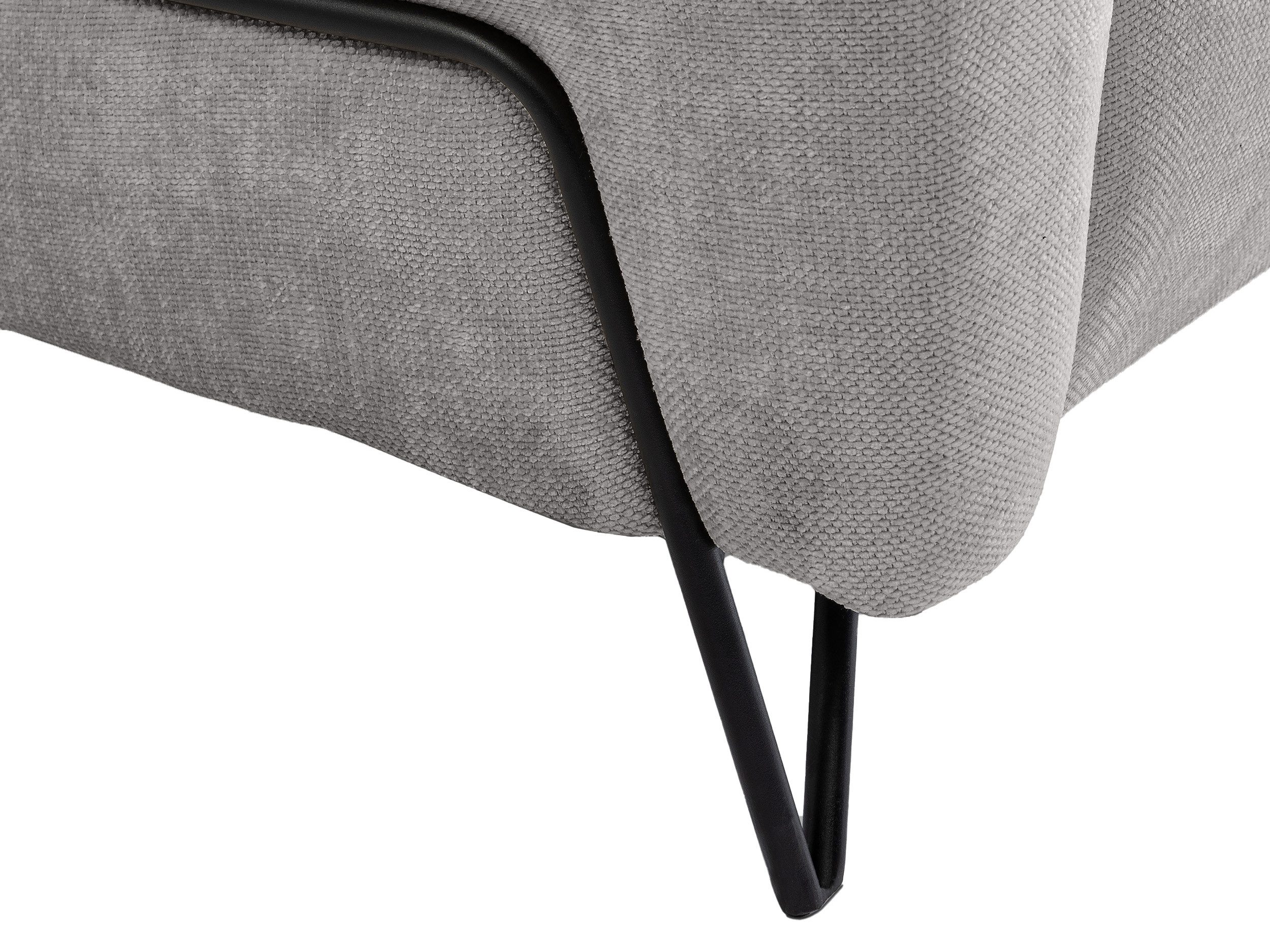 Beautysofa Sofa mit Metallbeine in Schwarz VOLARE, 3-Sitzer, viele Farbvarianten, ohne Schlaffunktion – Bild 5 von 5