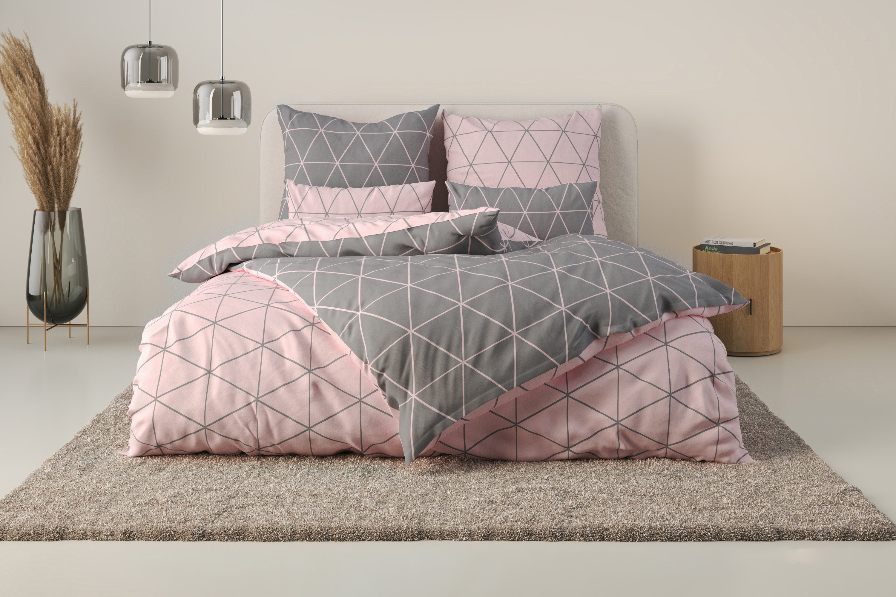OTTO home Bettwäsche Balsby, Renforcé, 2 teilig, in Gr. 135x200 oder 155x220 cm, 100% Baumwolle