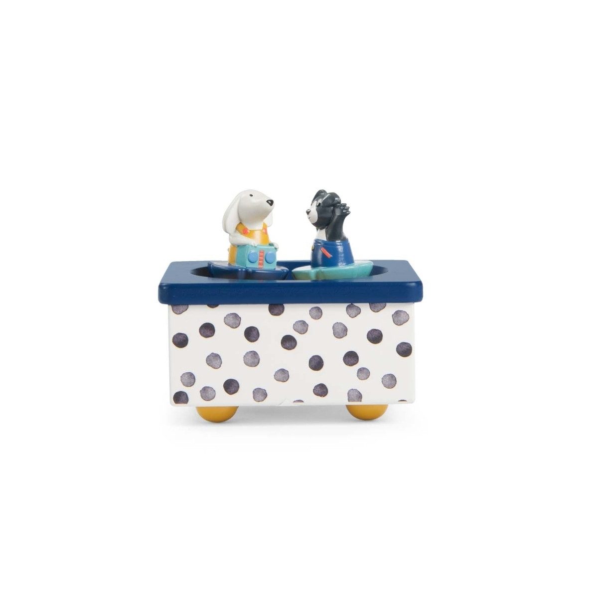 Moulin Roty Spieluhr Puce&Pilou Spieluhr Musikspieluhr für Babys zum Einschlafen für, (1-tlg), Spieluhr mit Melodie