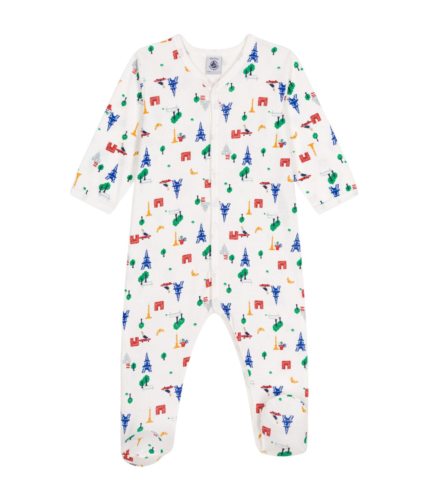 Petit Bateau Strampler Petit Bateau Strampler mit Paris Motiv