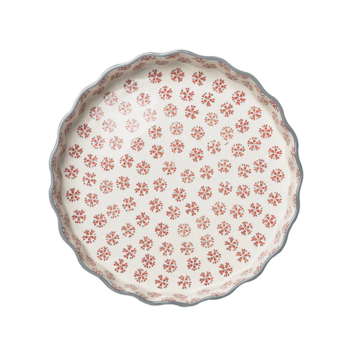 naturalplace Quicheform Provence rot, 27 cm, aus Steingut, jedes Stück ein Unikat