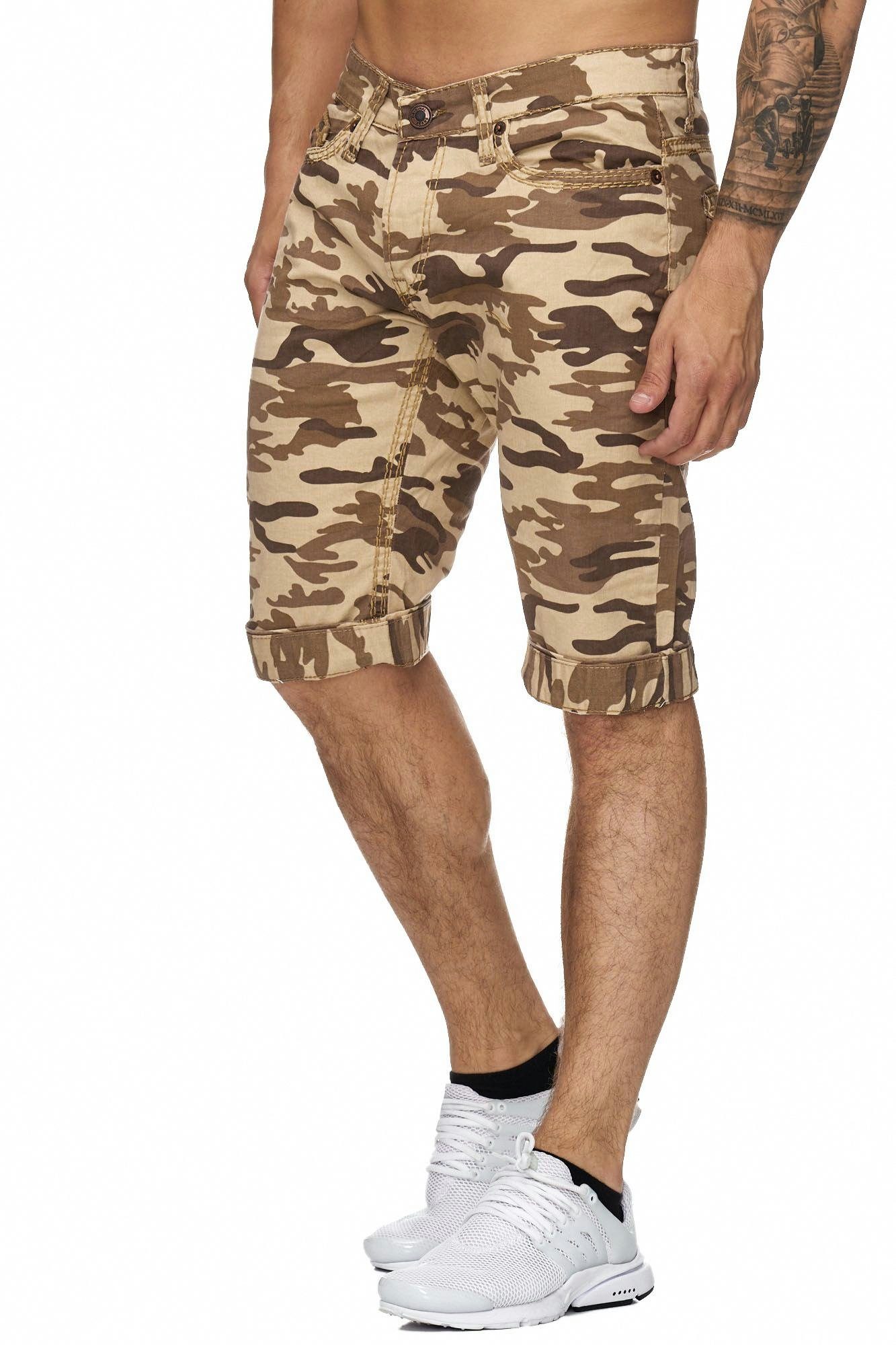 OneRedox Shorts 4023C (Kurze Hose Bermudas Sweatpants, 1-tlg., im modischem Design) Fitness Freizeit Casual Blau | Shorts