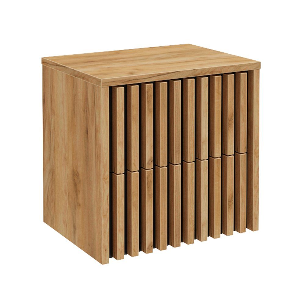 Lomadox Waschbeckenschrank LUCCA-107 Waschtisch Unterschrank Eiche günstig online kaufen