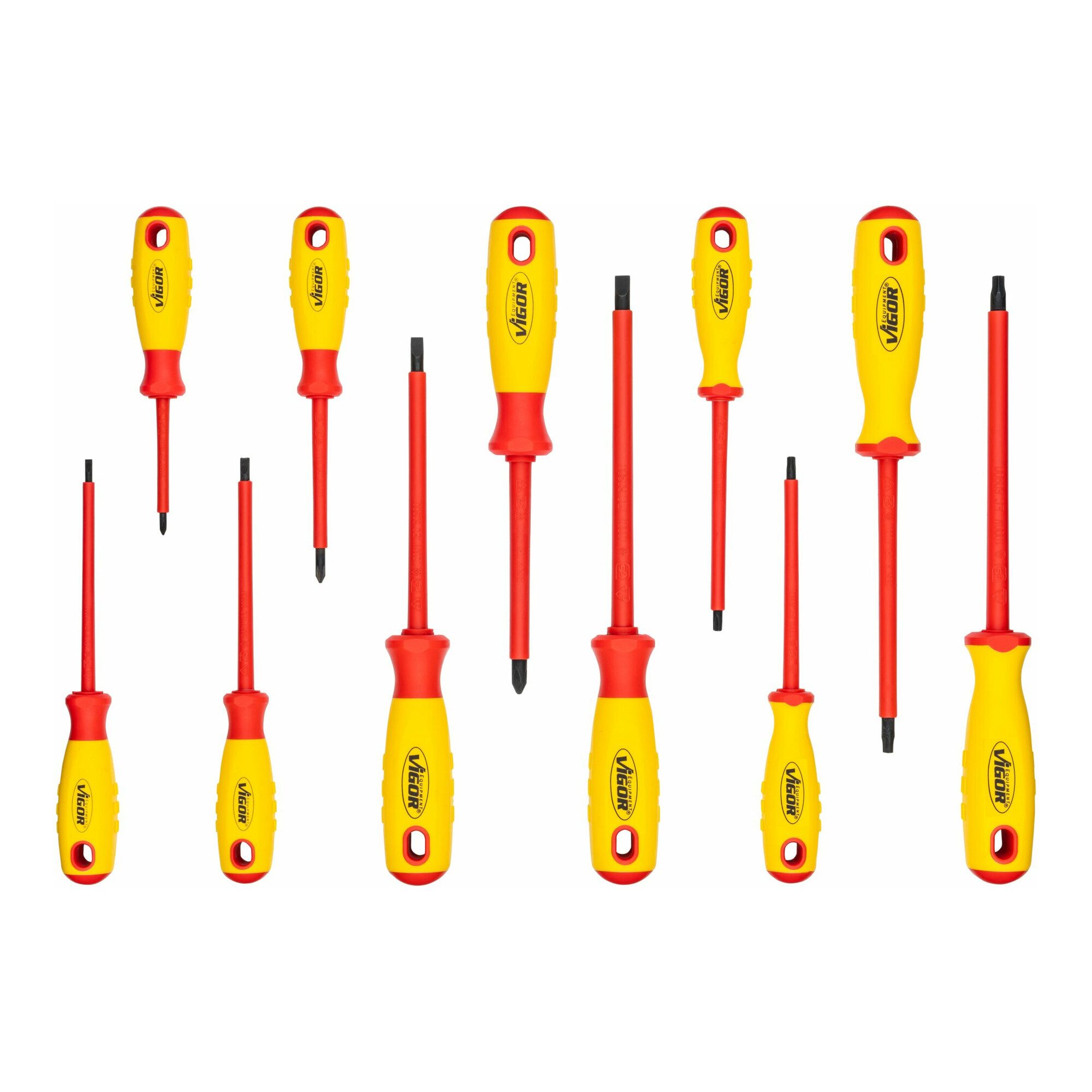 VIGOR Steckschlüssel VIGOR VDE Werkzeug Satz, V5632, 1/2 Zoll (12,5 mm) Vierkant, Außen Sec