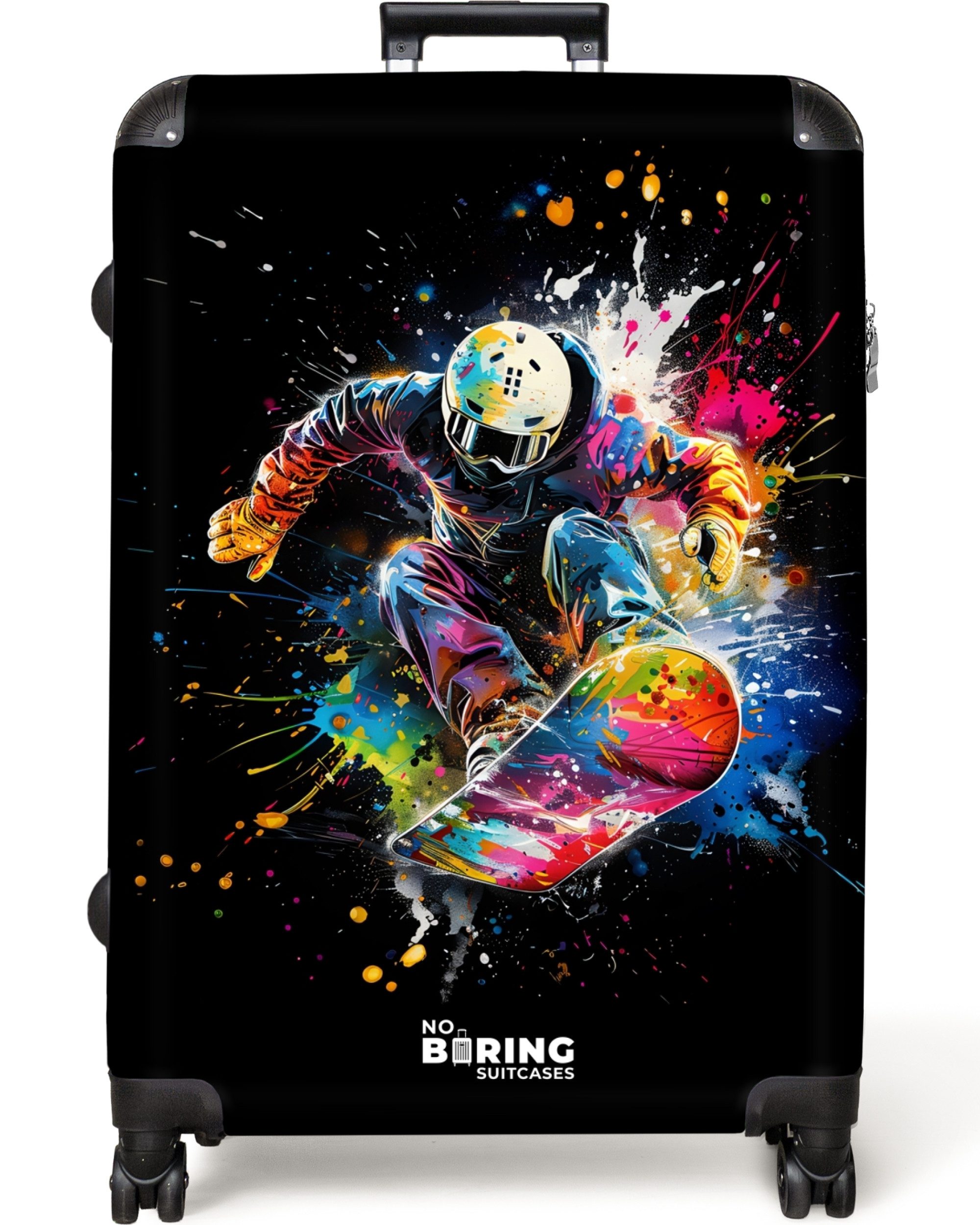 NoBoringSuitcases.com© Hartschalen-Trolley Snowboarder mit Graffiti 77 günstig online kaufen
