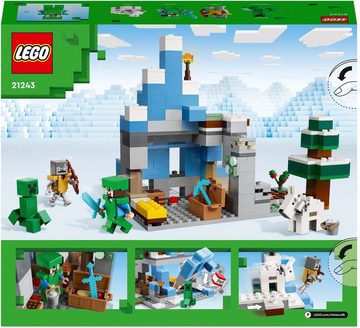 LEGO® Konstruktionsspielsteine Die Vereisten Gipfel (21243), LEGO® Minecraft, (304 St), Made in Europe