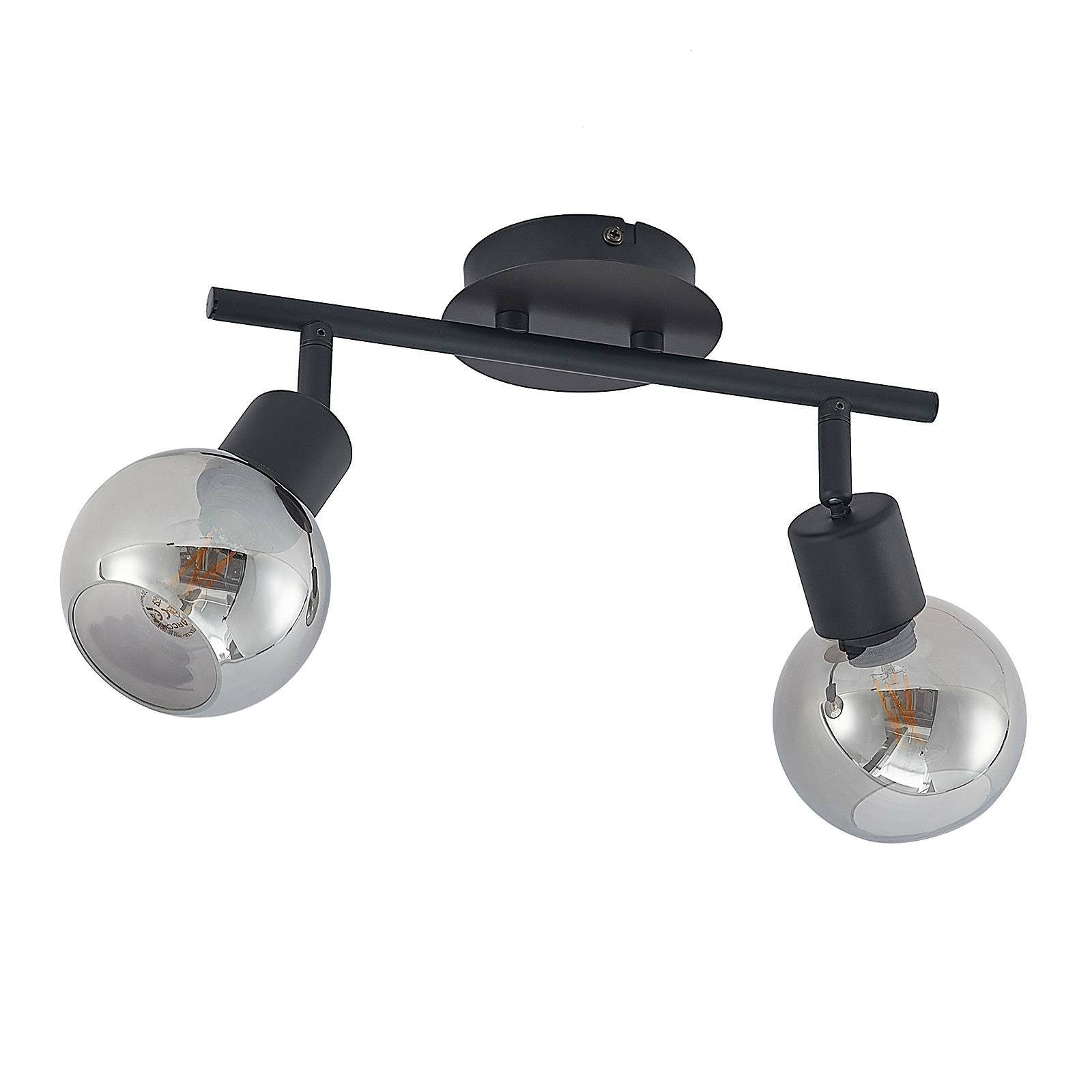 Lindby Deckenstrahler Eridia, Metall, Schwarz warmweiß IP20, 2 x 4 W LED, warmweiß