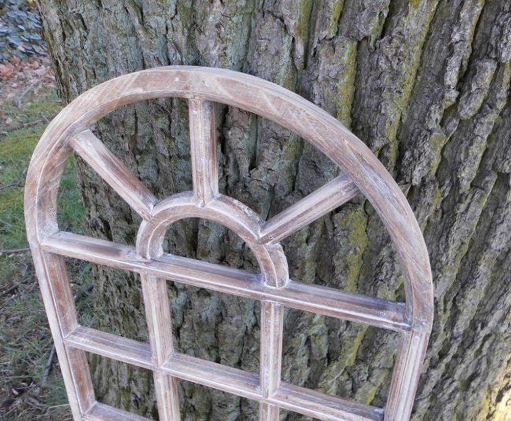 Deko-Impression Wanddekoobjekt Holz (1 Dekorahmen Sprossenfenster St) Bilderrahmen halbrund braun Felder 20