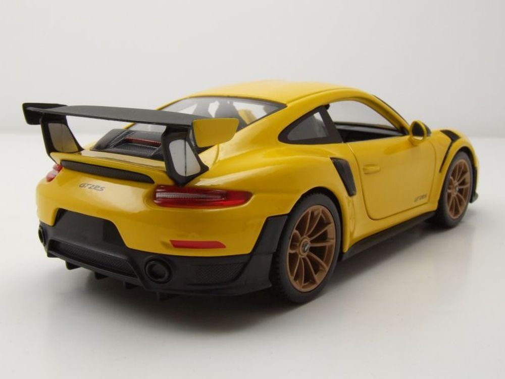Maisto® Modellauto Porsche 911 GT2 RS gelb schwarz, Maßstab 1:24