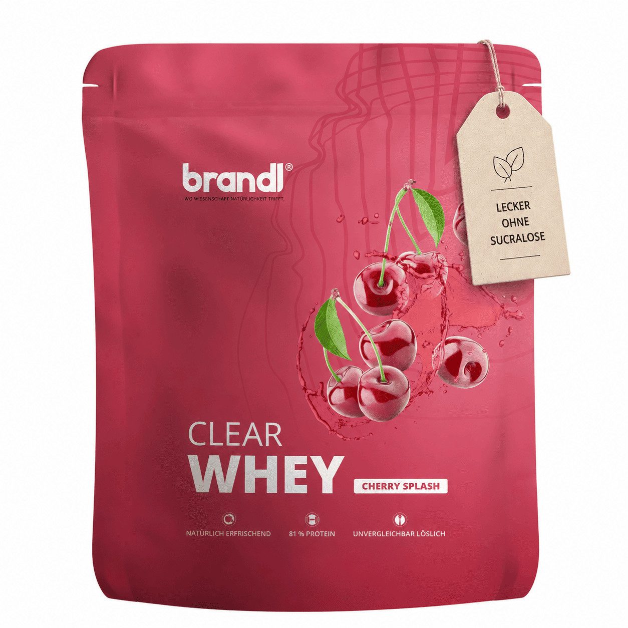 Brandl Nutrition Clear Whey Isolate - 80% Eiweiß Pulver, Whey Protein ohne Sucralose Pulver, 1 er 1 St., Proteinpulver mit natürlichem high Protein, made in Germany