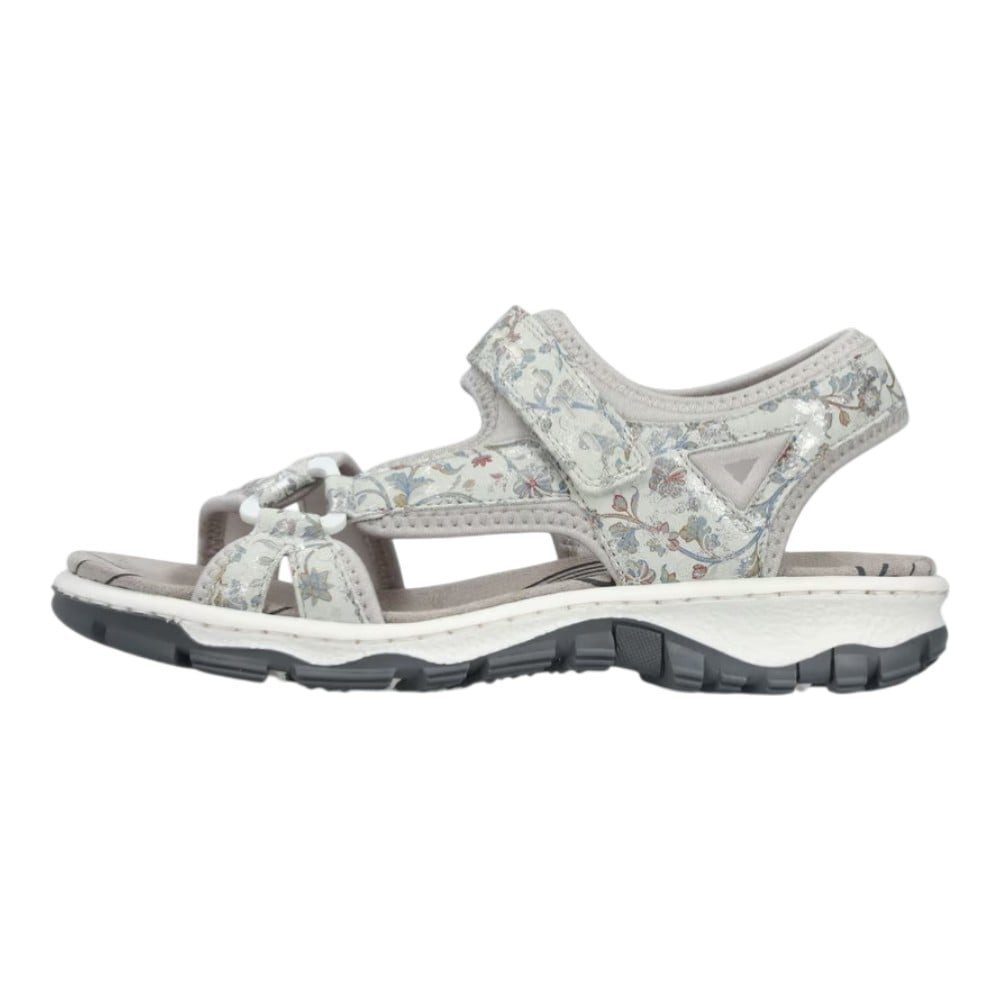 Rieker Trekkingsandale 68879-96 hellgrau/bunt Damen Sandale – Bild 2 von 5
