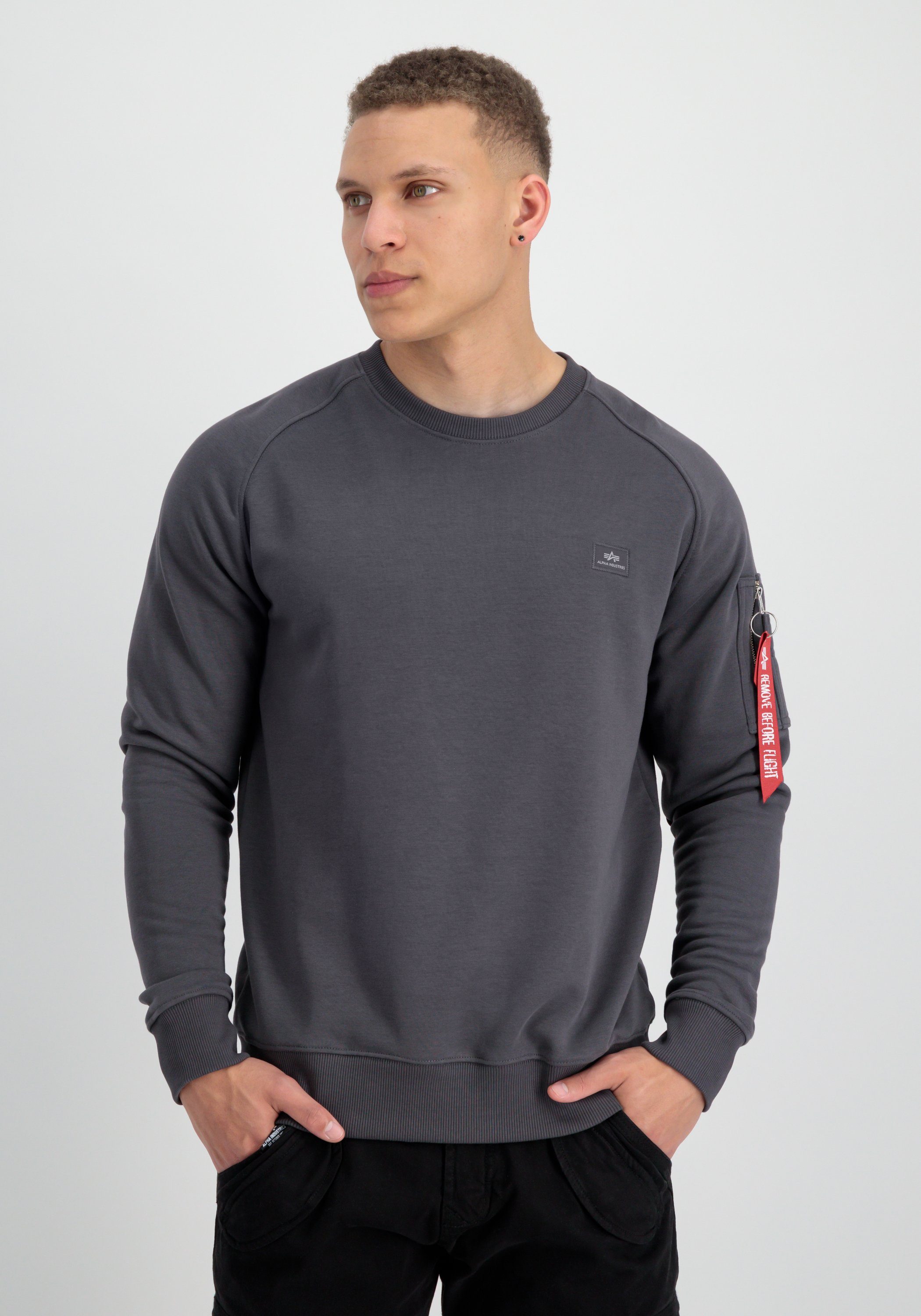 Alpha Industries Sweater Alpha Industries Men - Sweatshirts X-Fit Sweat vintage grey