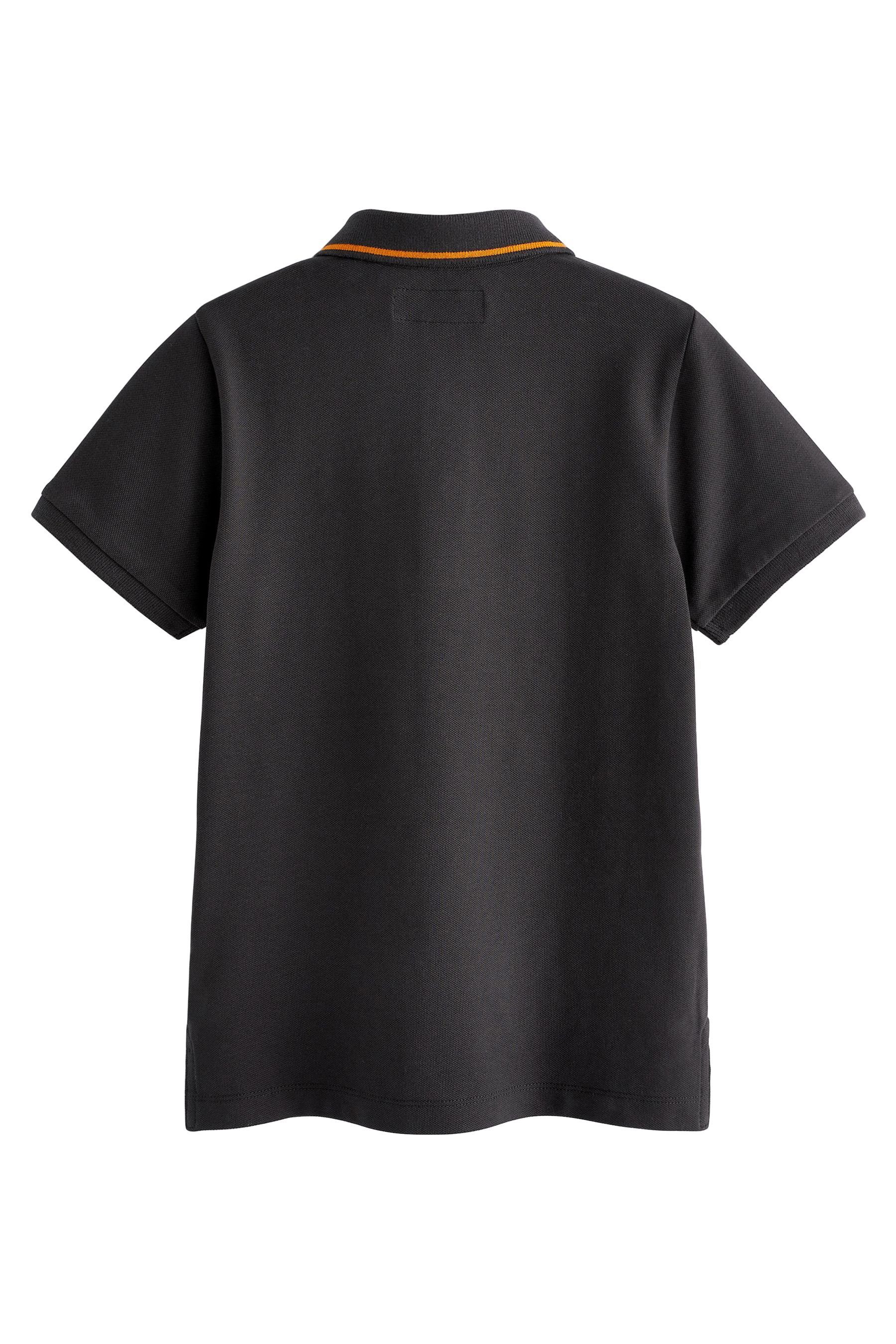 Next Poloshirt Kurzärmeliges mit Blockfarben Black/Red Polo-Shirt (1-tlg)