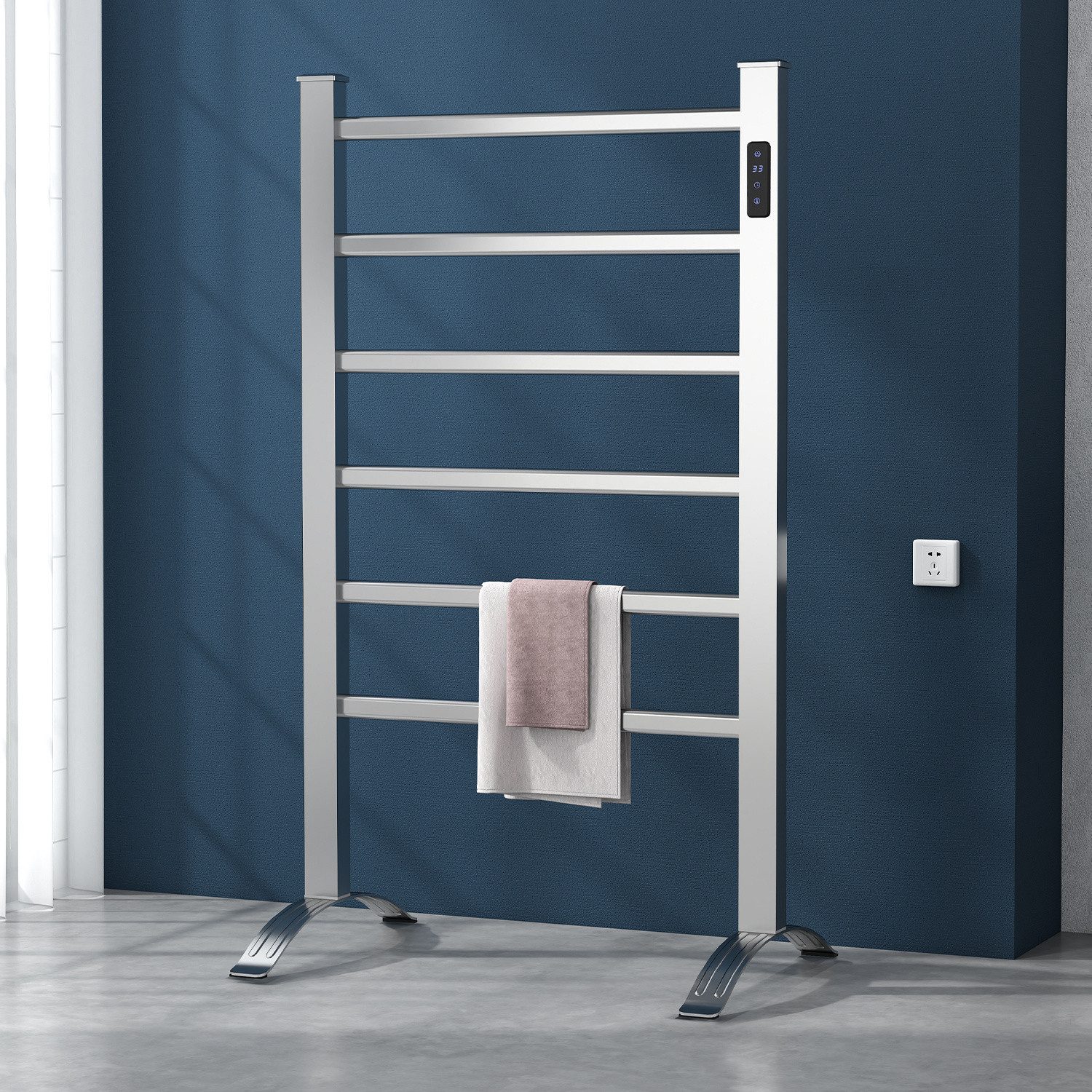 Clanmacy Badheizkörper Handtuchtrockner Elektrisch Handtuchwärmer 86x 53cm günstig online kaufen