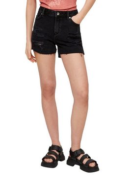 QS Jeansshorts Jeans-Shorts Abby / Mid Rise / Straight Leg