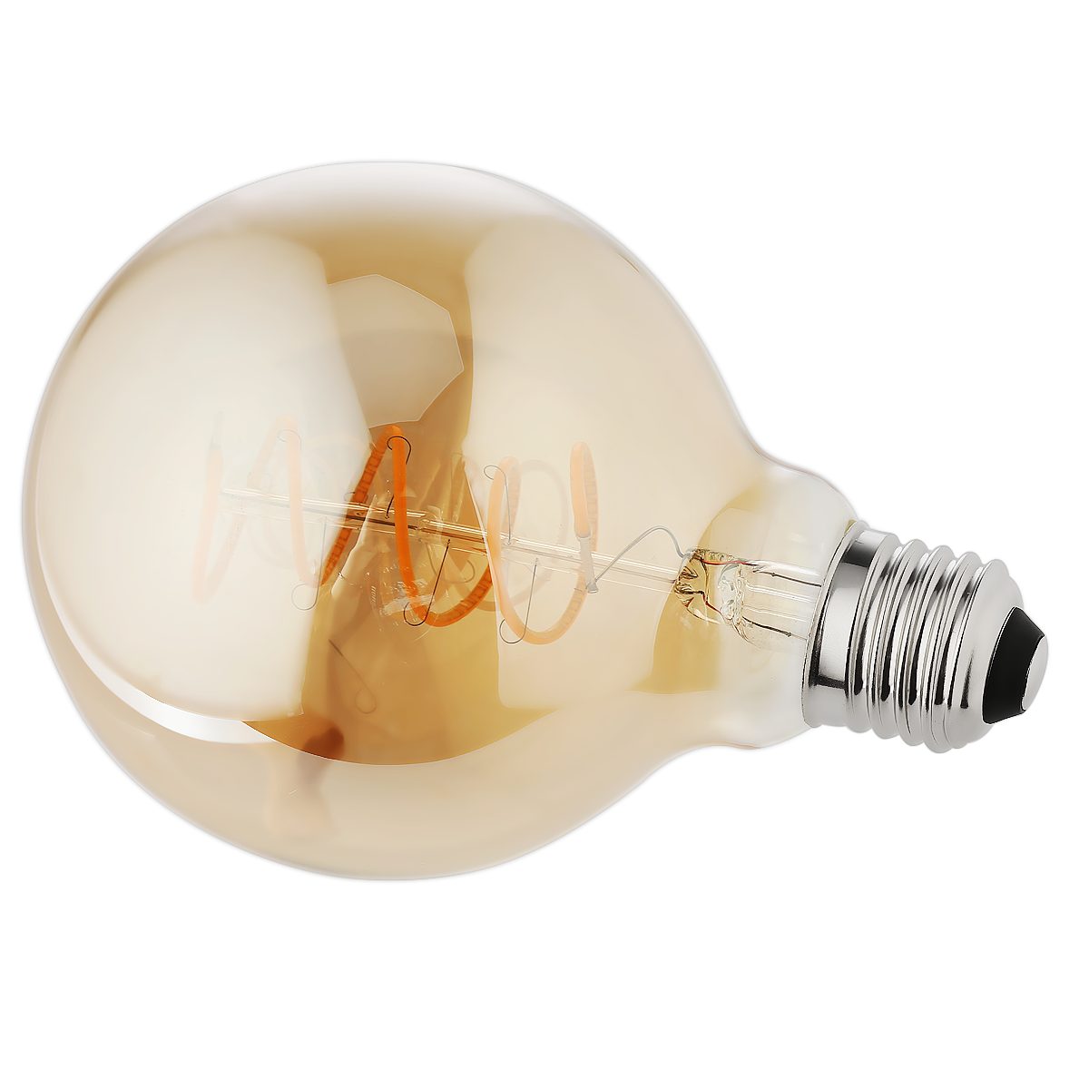 Vintage Glühbirne Edison Lampe, Glühbirne Retro LETGOSPT Glühbirne LED Filament LED 4W Stil Flutlichtstrahler LED wechselbar, Nostalgie Warmweiß, Edison E27, Vintage Birne, E27 G80 4W LED Kurve