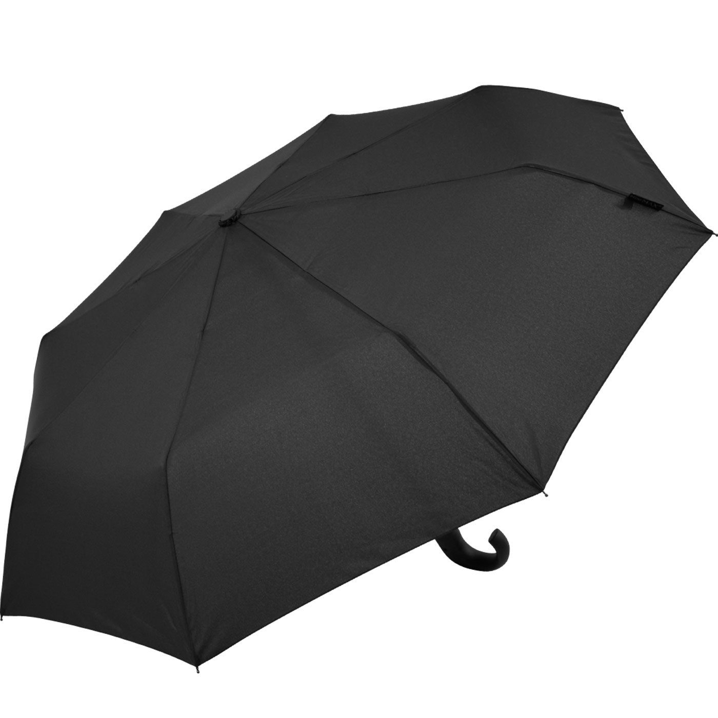 Impliva Taschenregenschirm miniMAX® Herren Auf-Zu-Automatik Rundhakengriff, klassisch elegant