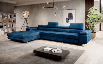 Luxusbetten24 Schlafsofa Designer Sofa Calvera Maxi, mit Stauraum und Schlaffunktion