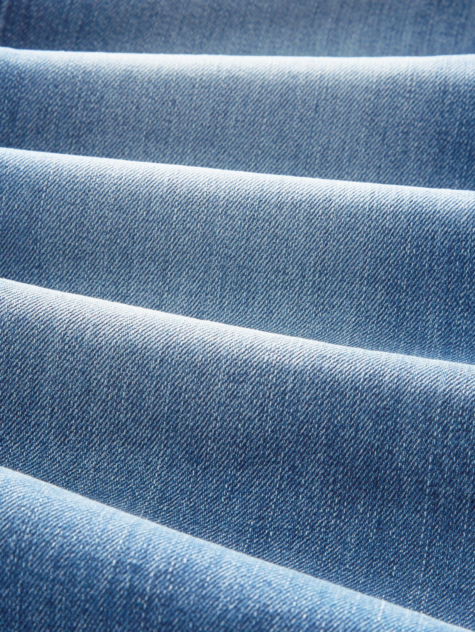 TOM Blue Straight-Jeans TAILOR Jeans Denim Mid Josh Coolmax Stone Used Regular Slim