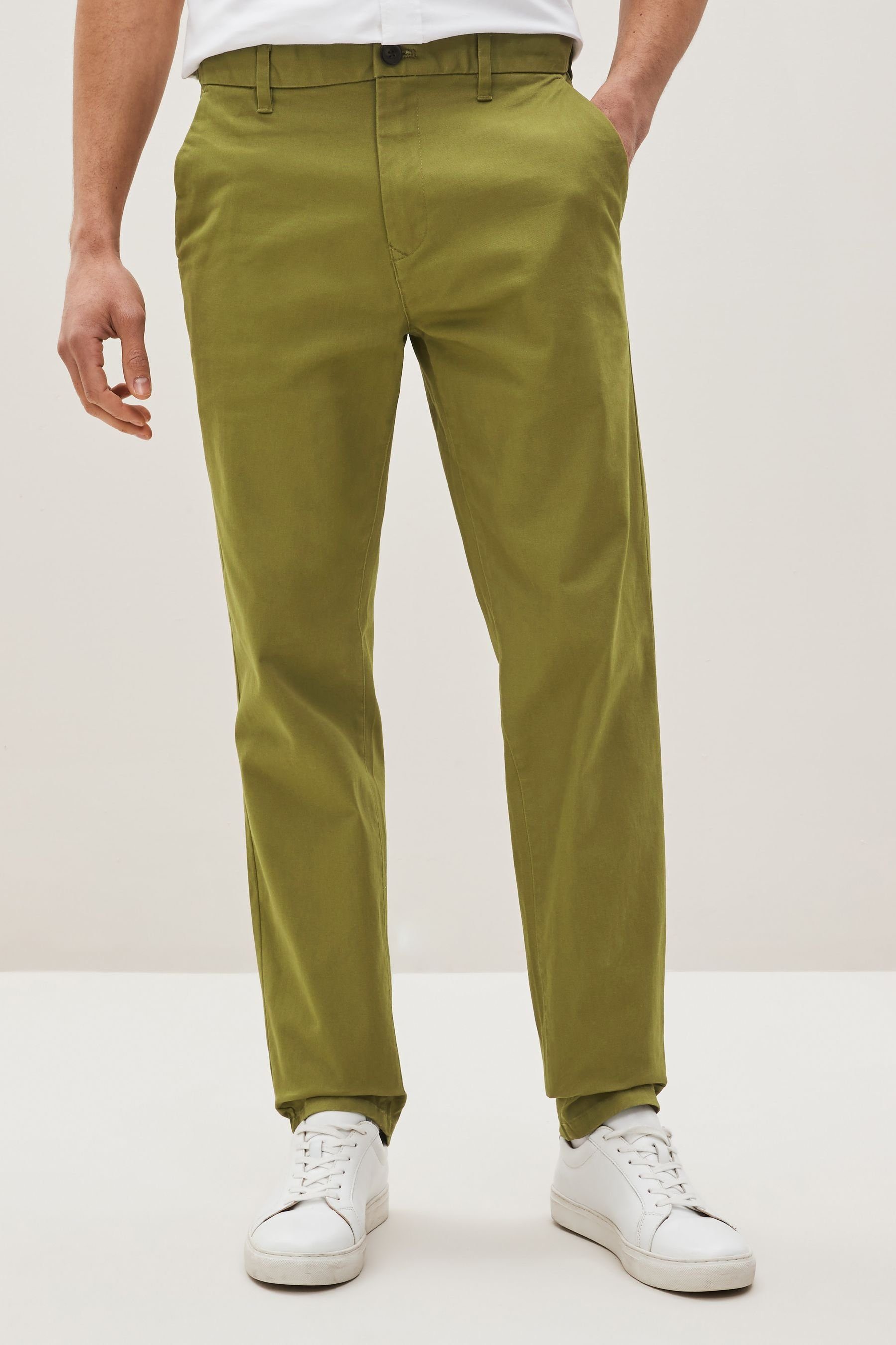 Olive Green Next (1-tlg) Chinohose