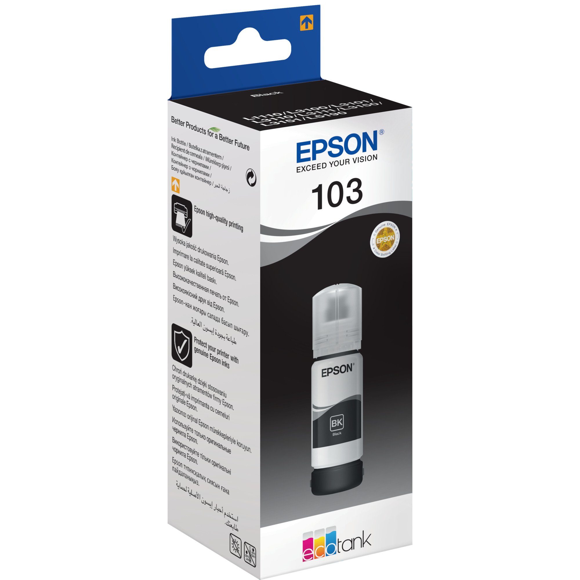 Epson Epson Tinte schwarz 103 EcoTank (C13T00S14A10) Tintenpatrone