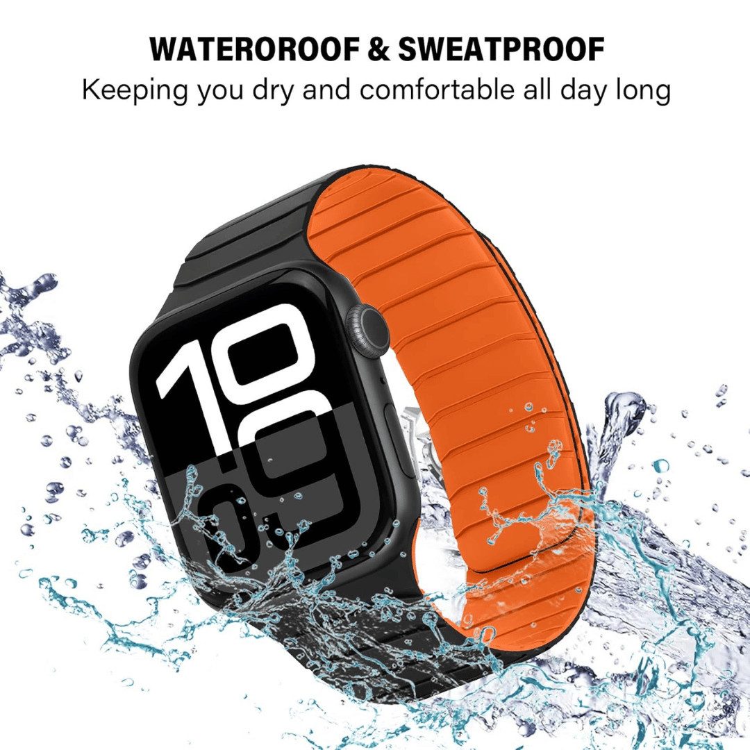SmartUP Smartwatch-Armband für Apple Watch 11 10 9 8 7 6 5 4 3 SE Ultra Silikon Sport Ersatzband, kompatibel mit allen Apple Watch Modellen, atmungsaktives Silikon