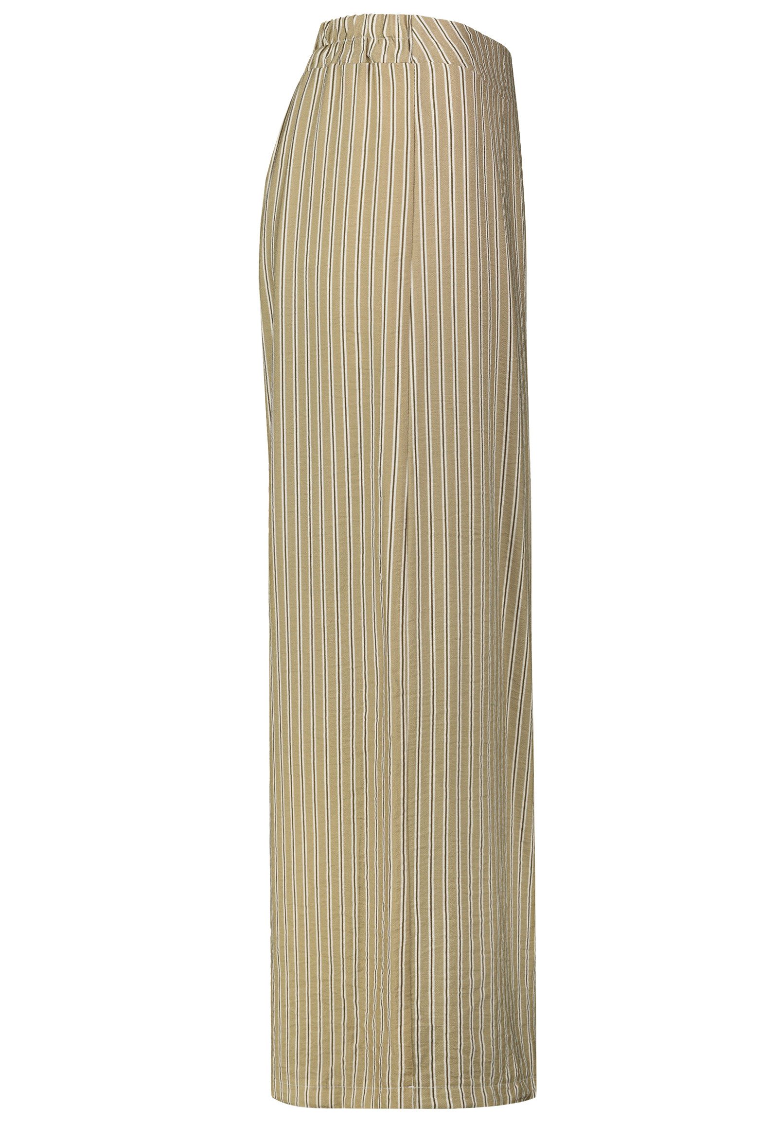 SUBLEVEL Stoffhose Modisches Streifenmuster mit elastischem Bund für Regular Fit gestreift elastisch durchgehend modisch-Style