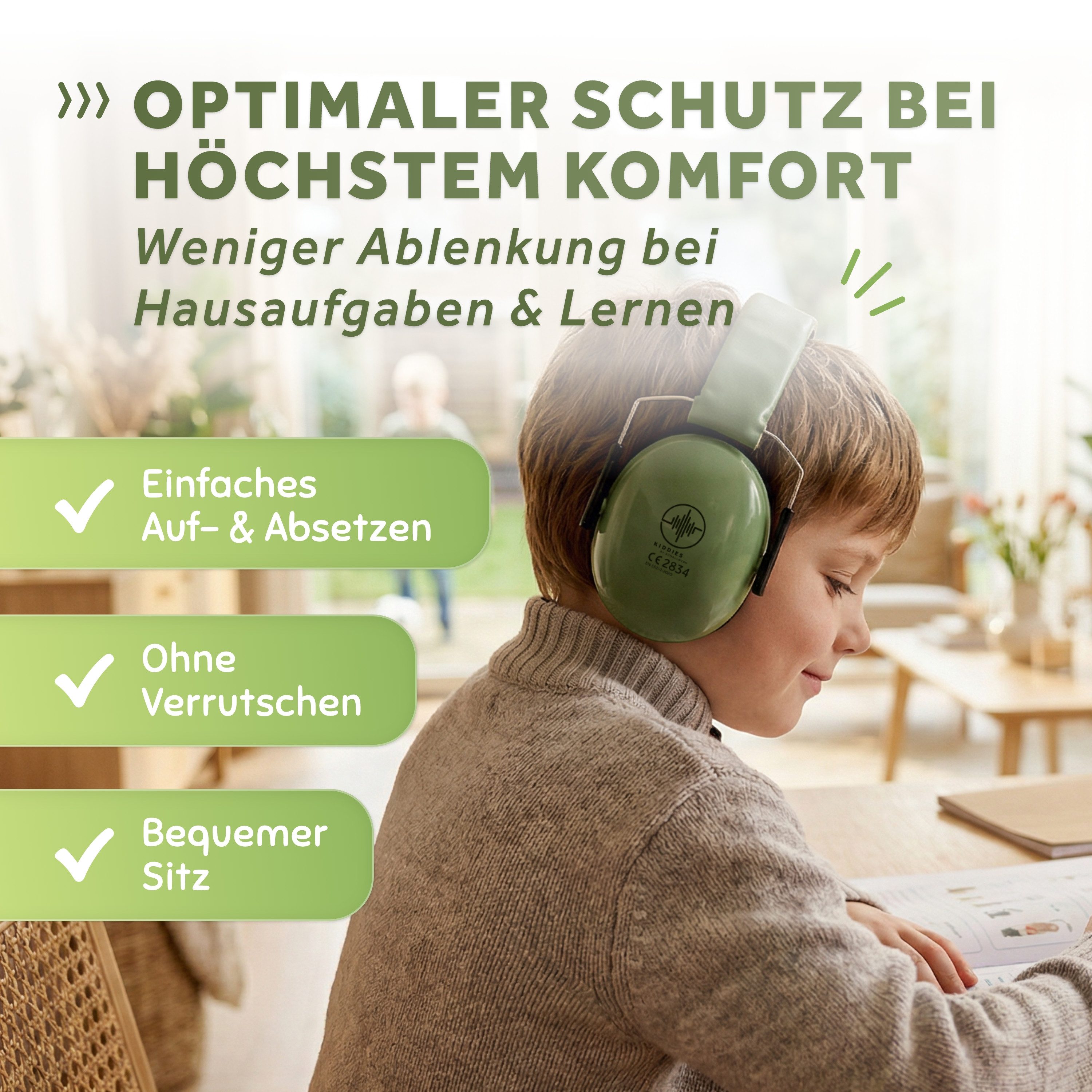 Schallwerk Kapselgehörschutz Kiddies Gehörschutz Kinder, Lärmschutz Ohrenschützer bis 16 Jahre, (Ohrenschutz für Kinder & Jugendliche, stufenlos größenverstellb – Bild 3 von 5