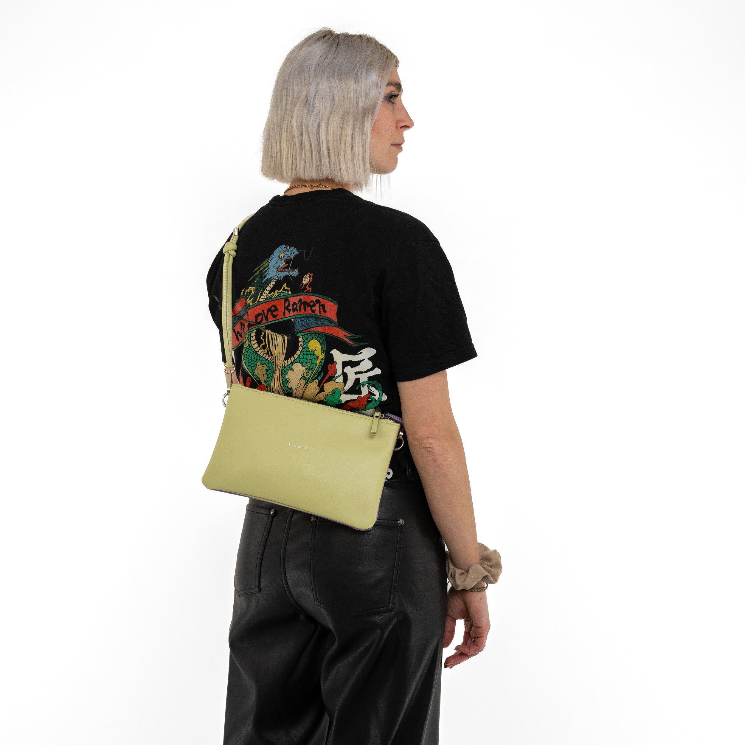 Expatrié Umhängetasche Emilie Tasche Damen, Zweifarbige 2-in-1 Umhängetasche und Clutch