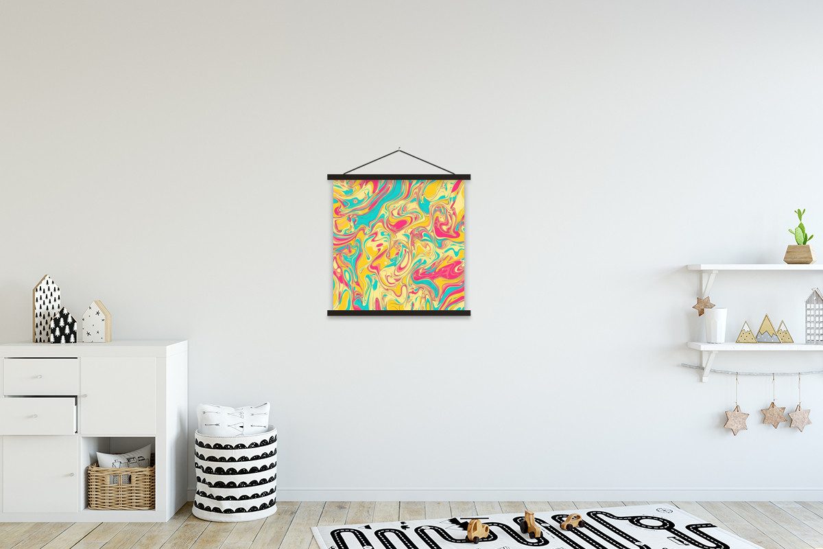 MuchoWow Poster Gelb - Rosa - günstig online kaufen