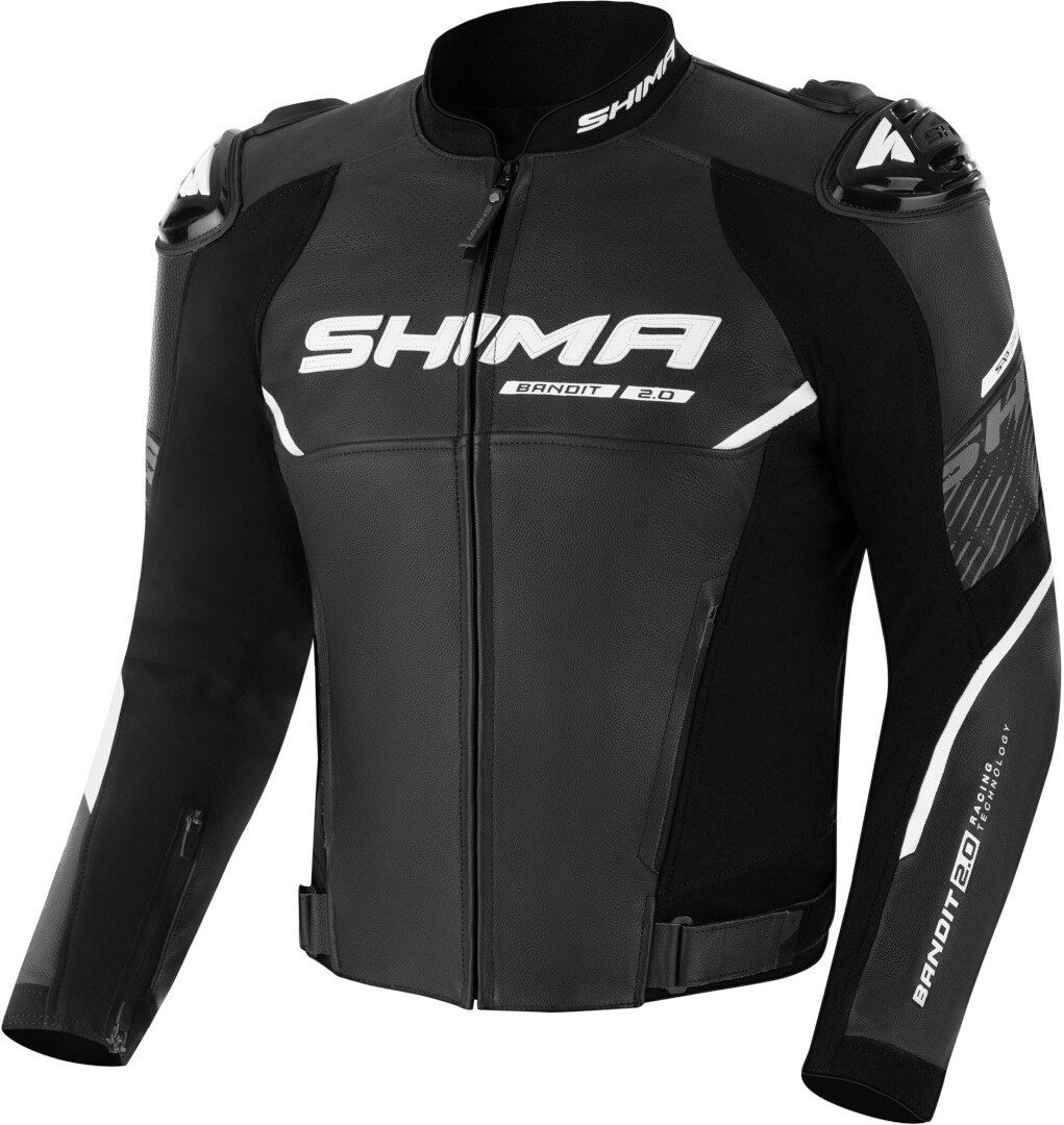 SHIMA Motorradjacke Bandit 2.0 perforierte Motorrad Lederjacke Rückenprotektor enthalten,perforiert