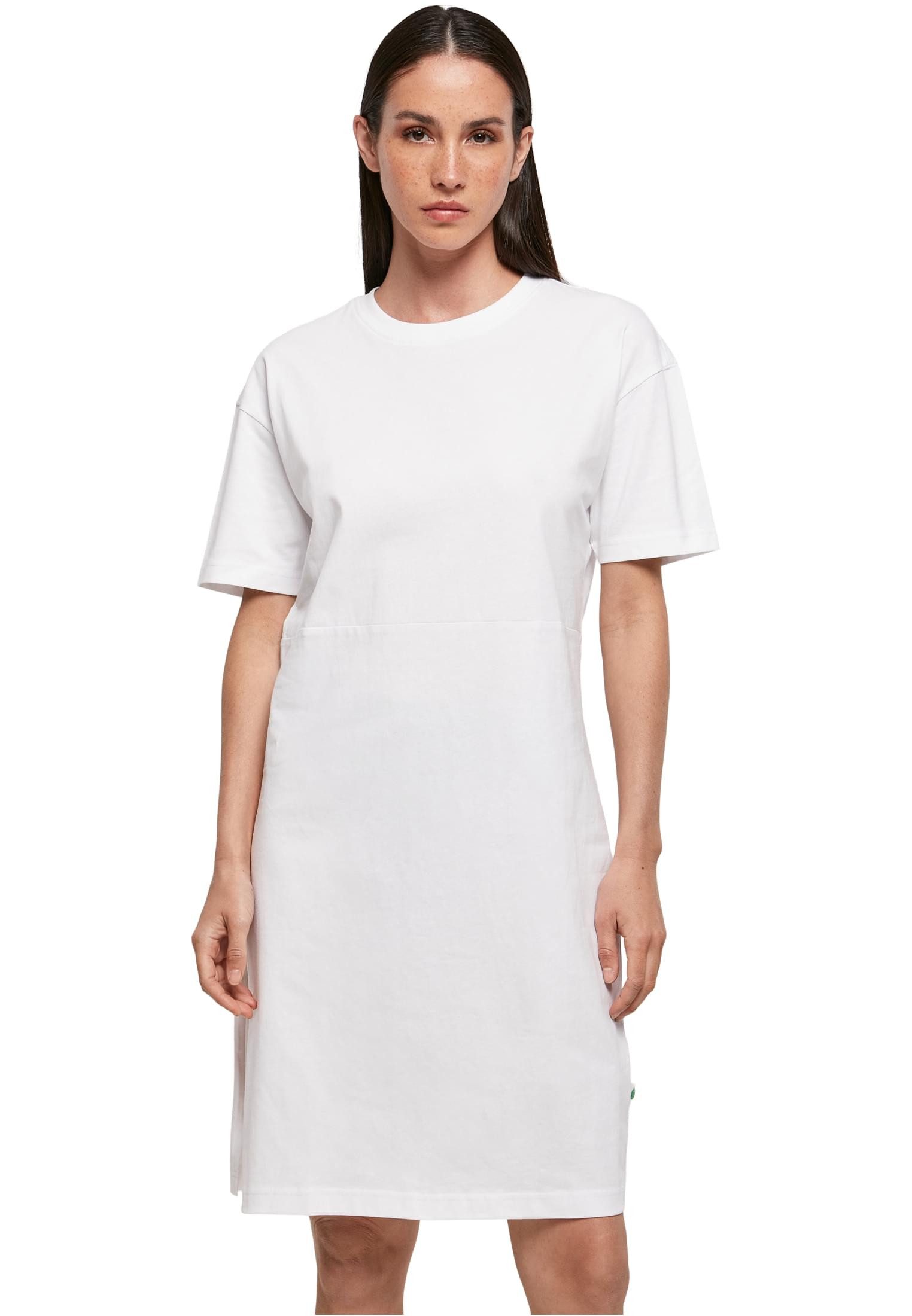 urbandreamz Jerseykleid Damen Kleid Lang Organic Oversized Slit Tee Shirt günstig online kaufen