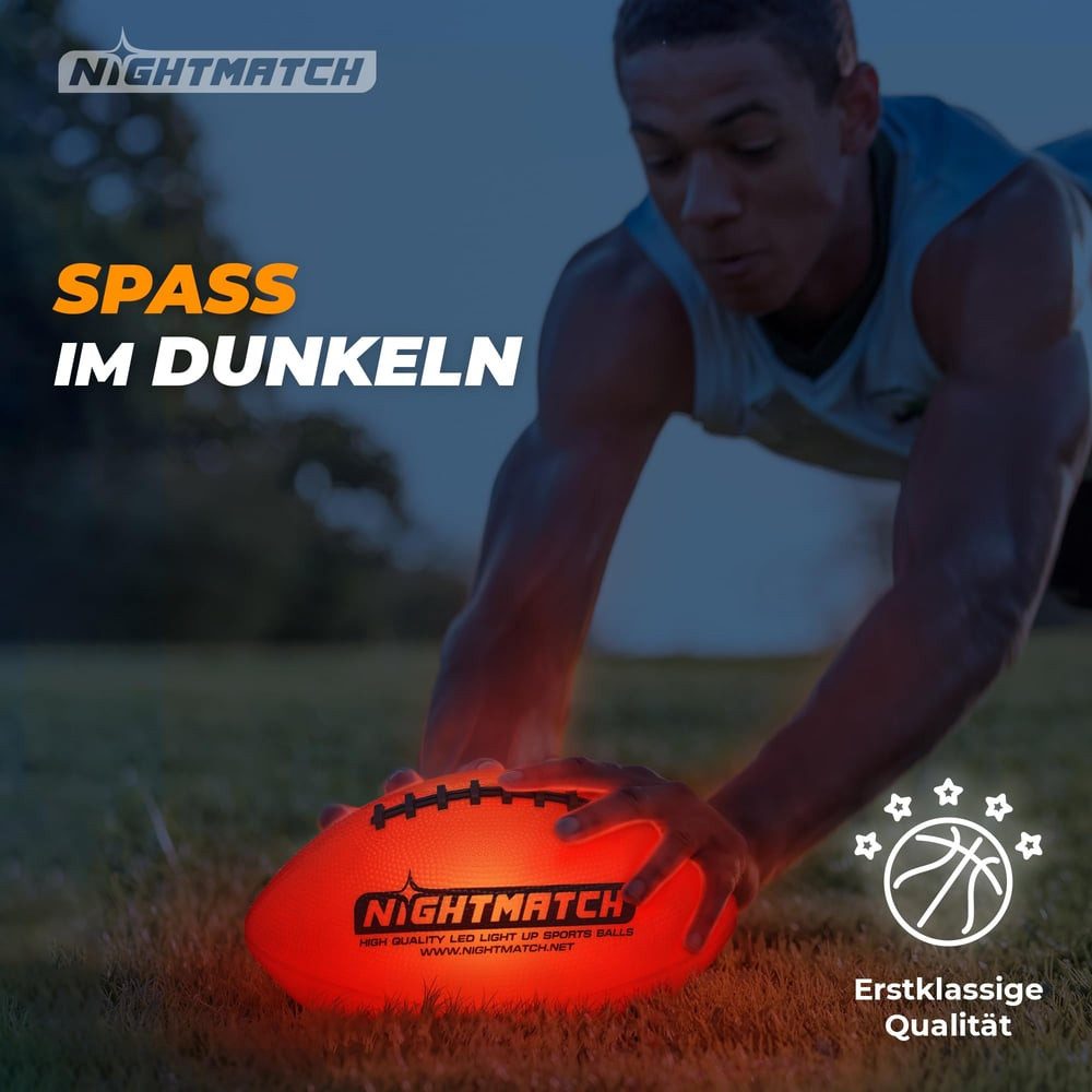 NightMatch Fußball Leuchtfootball - Gr.6 - Spaß im Dunkeln, Ideal für Klein & Groß