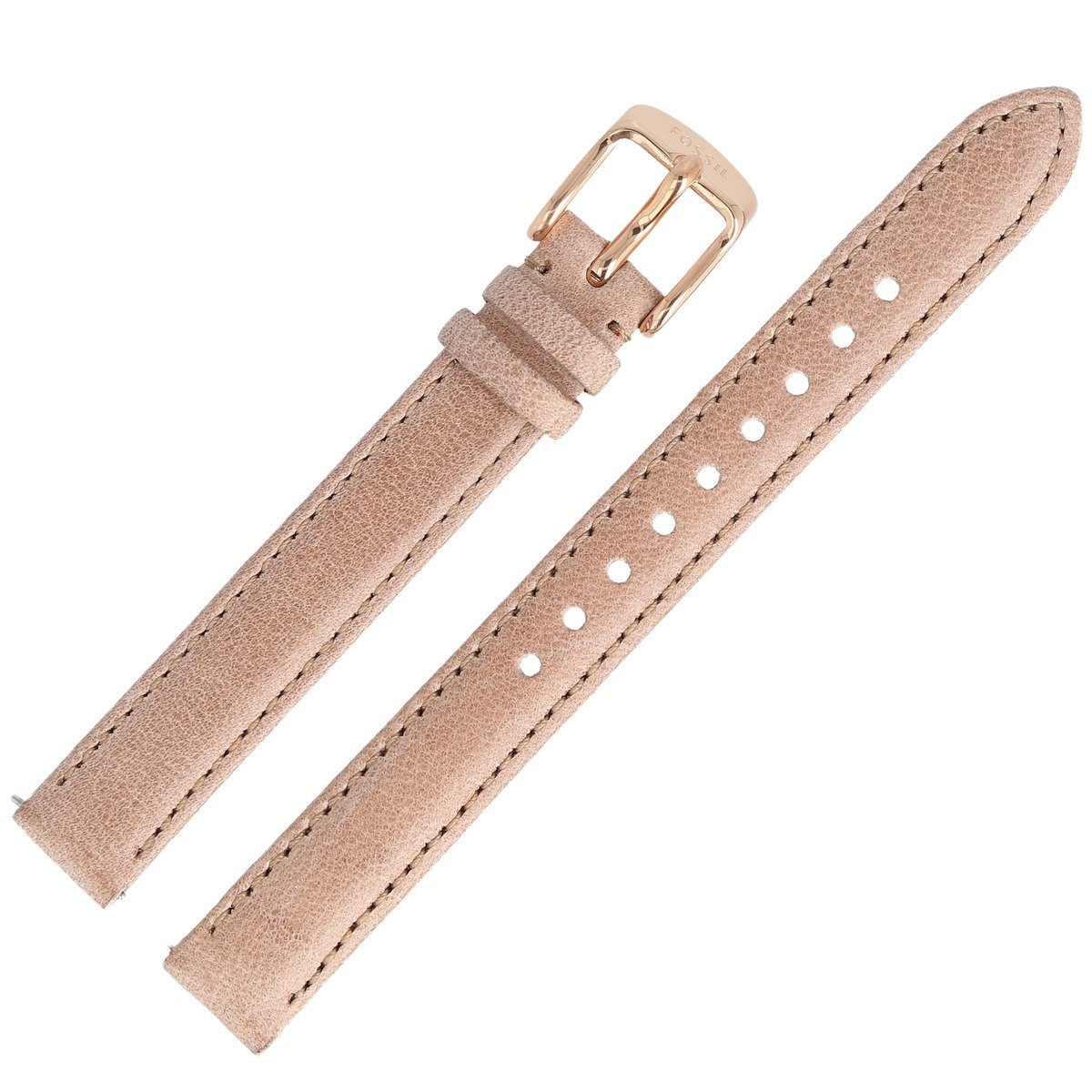 Fossil Uhrenarmband 12mm Leder Beige ES-3133 LB-ES3133
