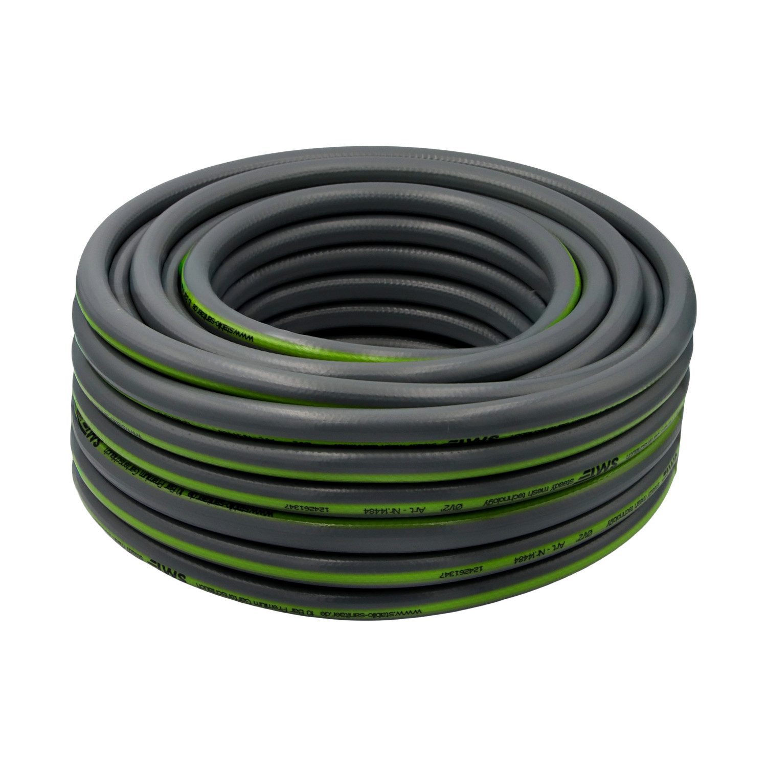APD Schlauchtechnik Gartenschlauch Gartenschlauch Grau 1/2 Zoll 25 m 5-lagig knickfest Premium