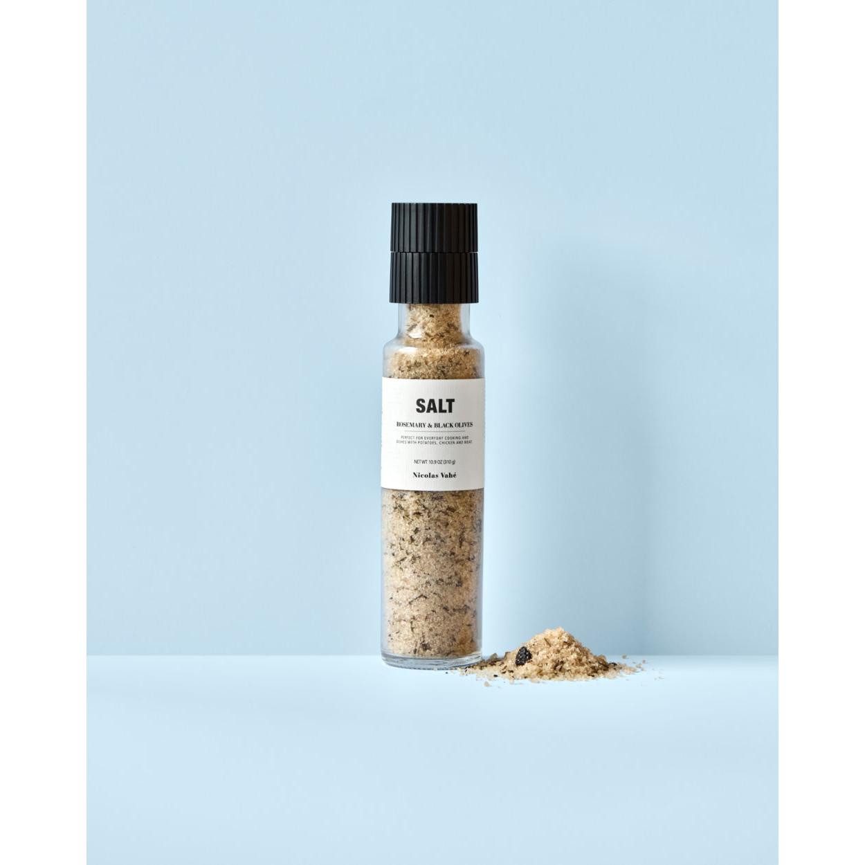 Nicolas Vahé Gewürz Salz mit Rosmarin und schwarzen Oliven (310g)