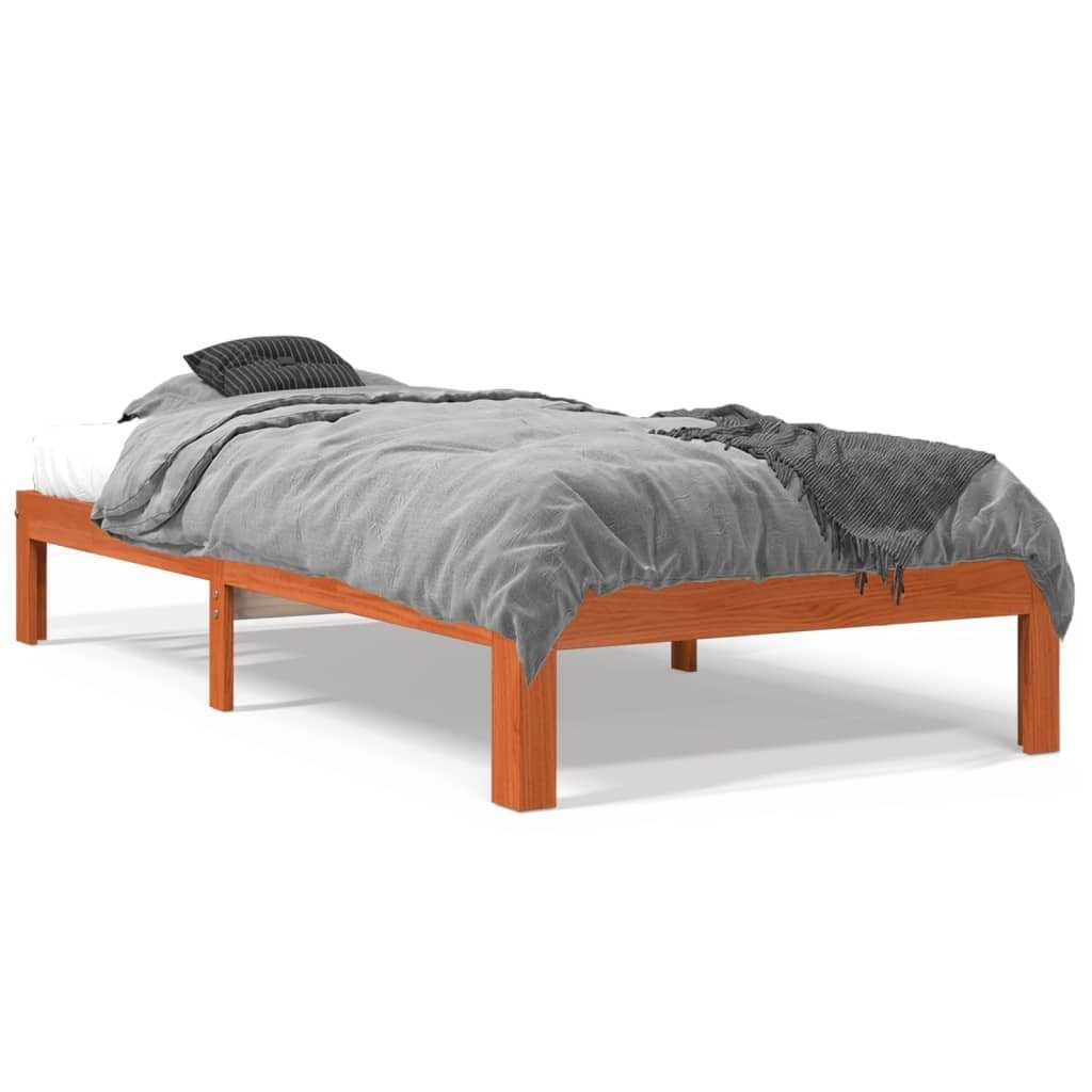 vidaXL Bett Massivholzbett ohne Matratze Wachsbraun günstig online kaufen