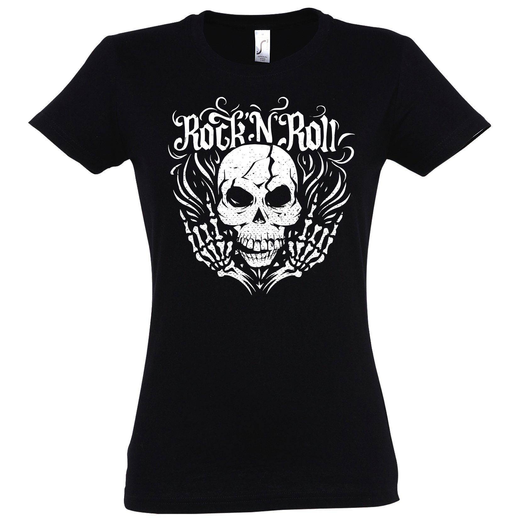 Youth Designz T-Shirt Skull Rock and Roll Damen Shirt im Fun-Look Mit modischem Print