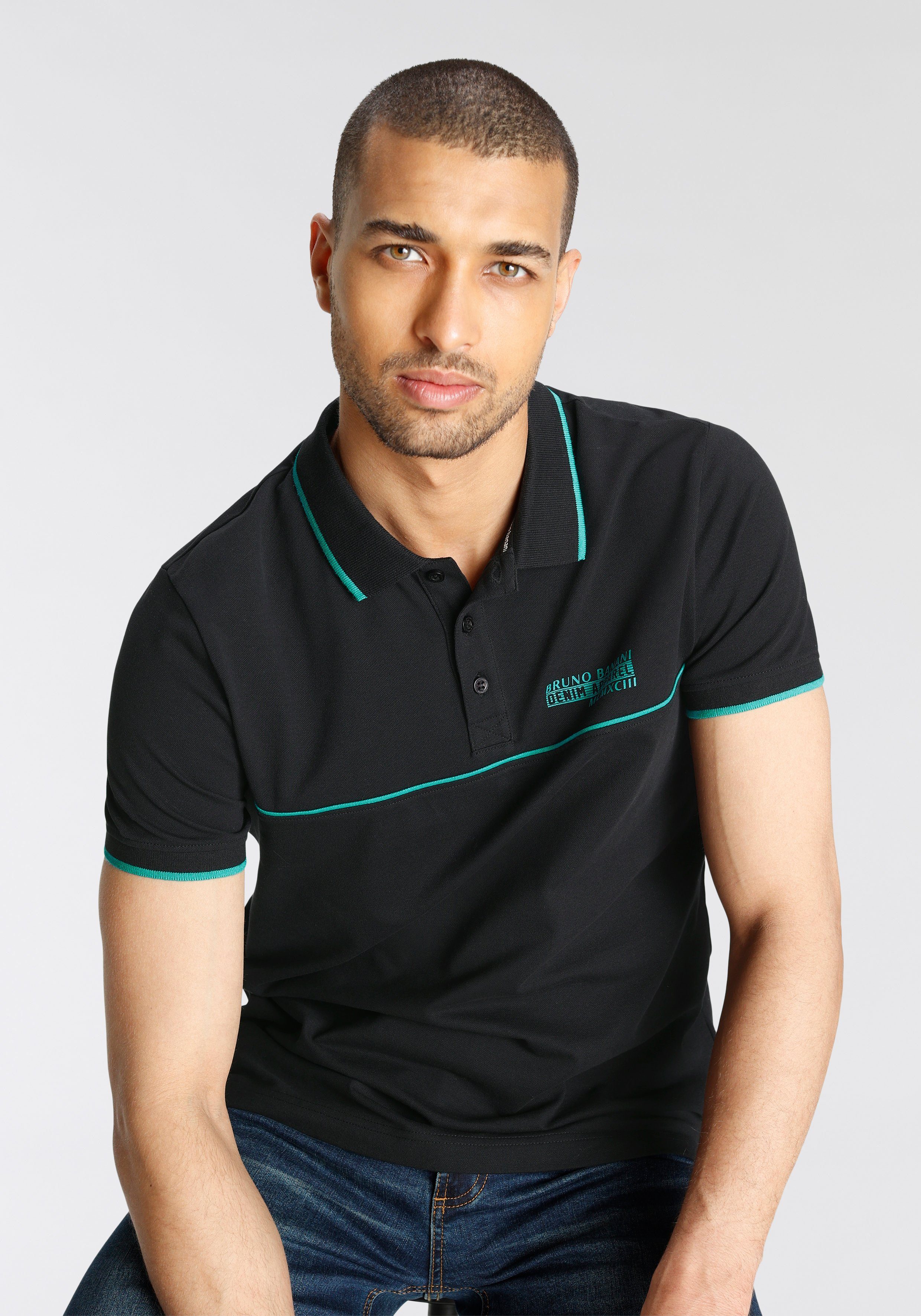 Banani Poloshirt schwarz Bruno