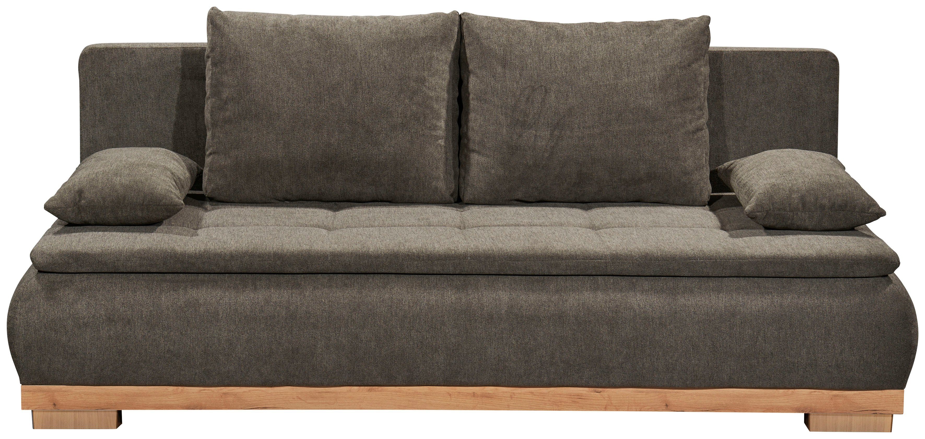 ED EXCITING DESIGN Schlafsofa Mila, mit Bettkasten & 2 Armlehnenkissen