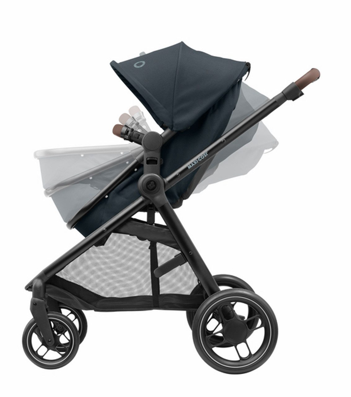 Maxi-Cosi Kinder-Buggy Maxi-Cosi Zelia³ 2-in-1 Kinderwagen, geeignet ab der Geburt, 0 Monate, 2-in-1-Sitzeinheit Einhändig zusammenklappbar Riesiger Einkaufskorb T…