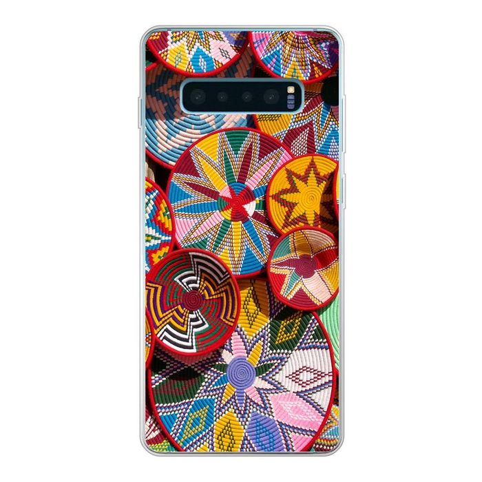 MuchoWow Handyhülle Kreis - Muster - Farben Phone Case Handyhülle Samsung Galaxy S10 Lite Silikon Schutzhülle