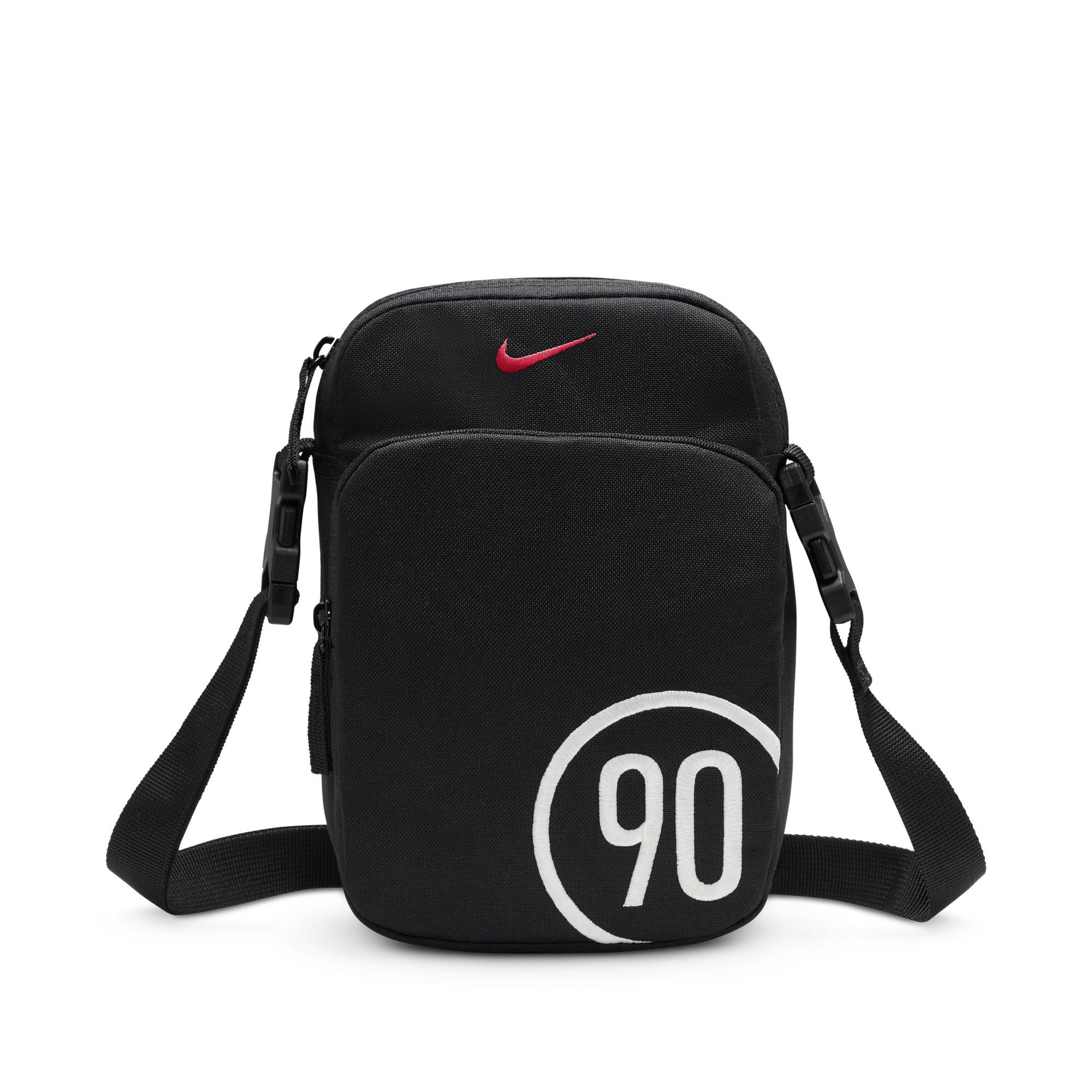 Nike Rucksack NK HERITAGE CROSSBODY T90 FA25, aus Polyester, mit zwei Reißverschlussfächern, asymmetrisches Design