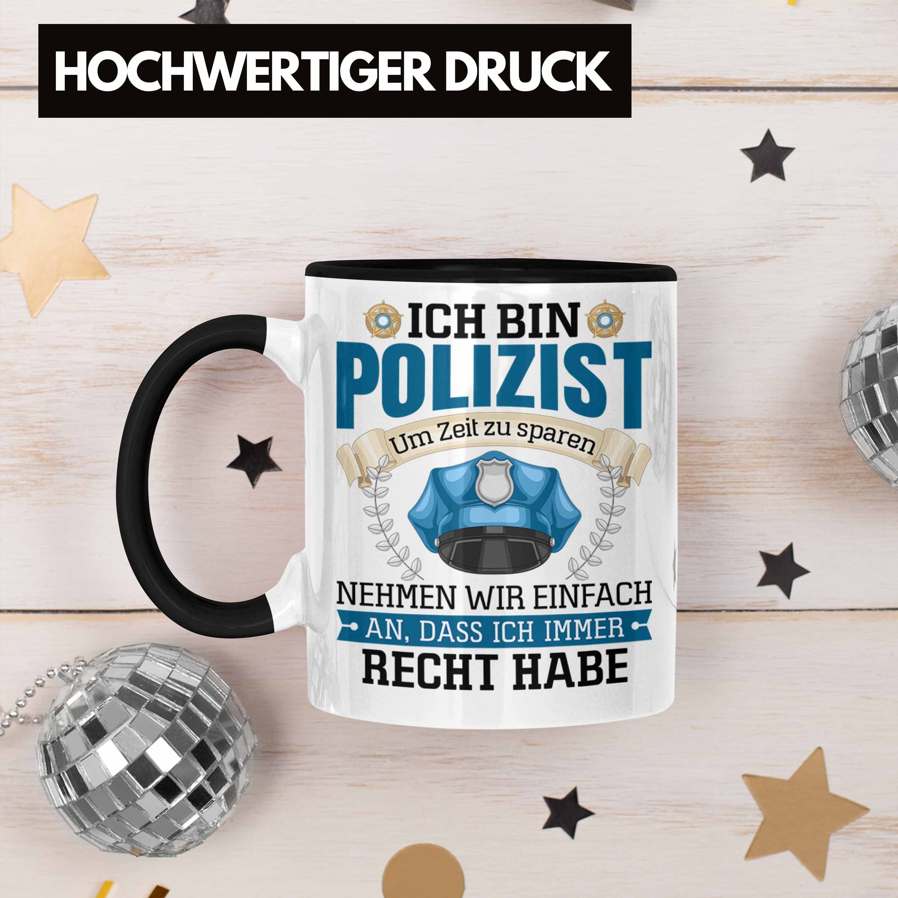 Polizei Tasse Tasse Lustiger Polizist Trendation Spruch Bester Schwarz Männer Geschenk