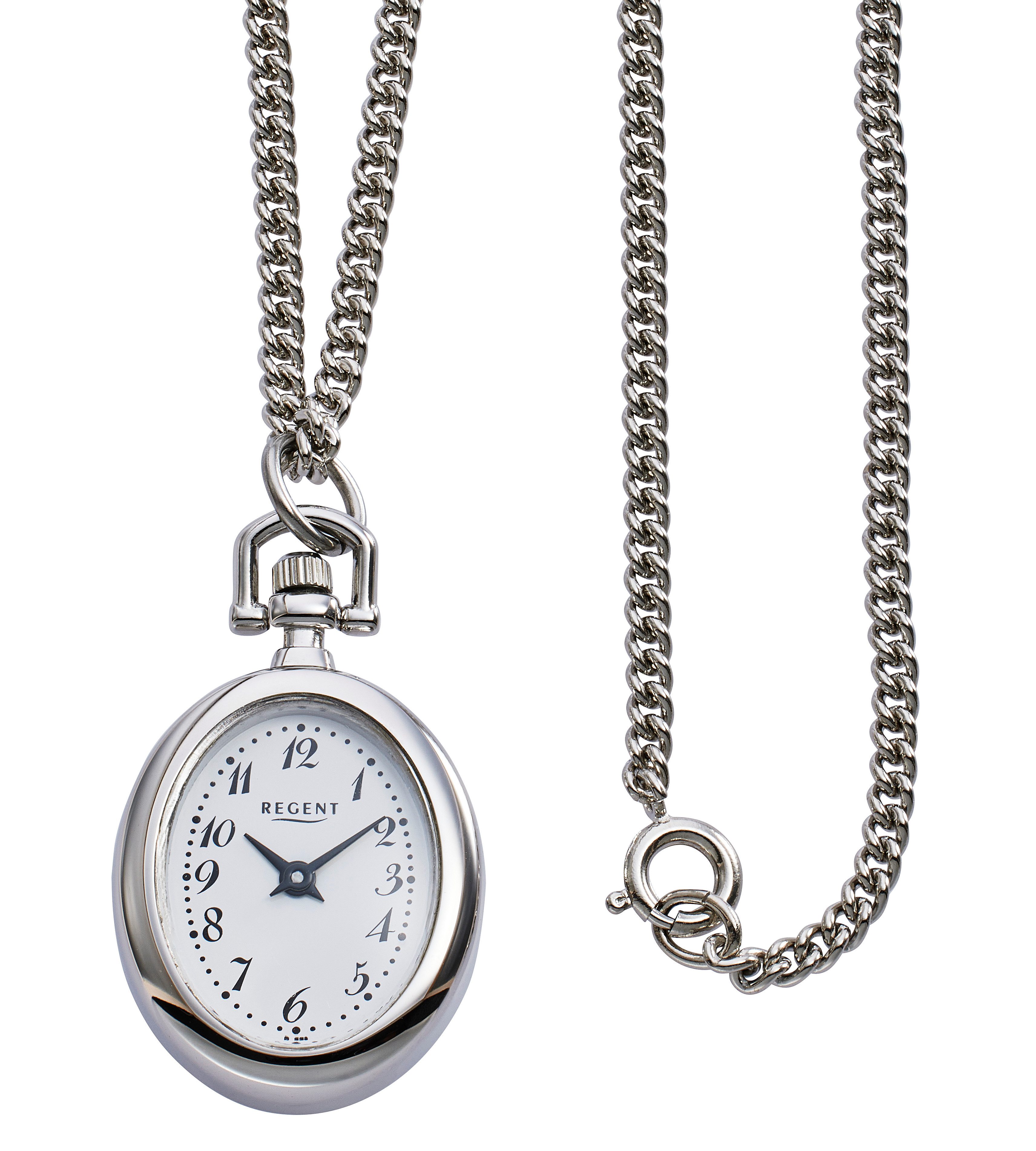 Regent Kettenuhr, (Set, 2-tlg., mit Kette), Damenuhr, Metallgehäuse, Geschenkidee