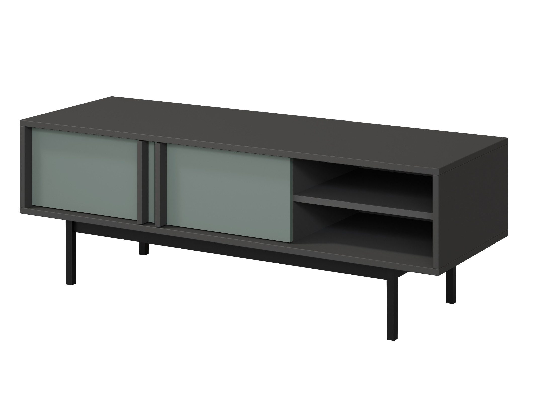 Compleo TV-Schrank schmal 123 breit MALTS, 2 Türen, Japandi Design