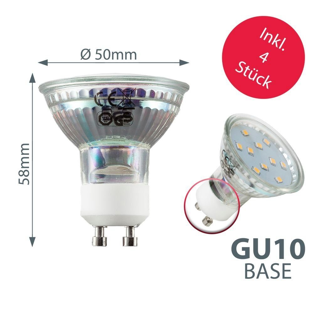B.K.Licht Deckenleuchte LED Deckenlampe 4x 3W günstig online kaufen