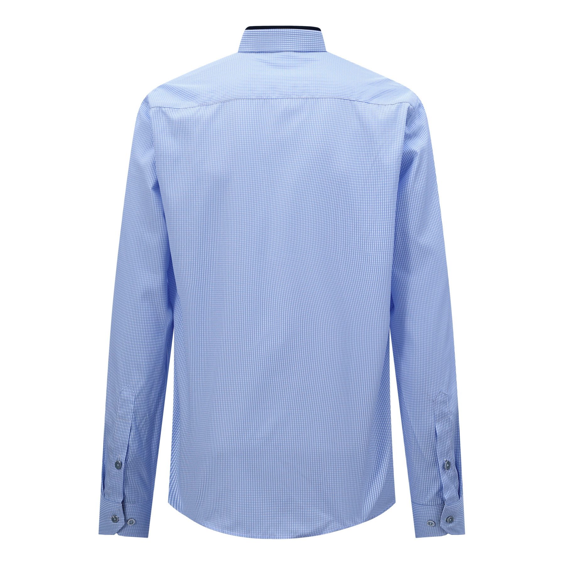 Allthemen Businesshemd Herren Slim Fit Langarmhemd karierter Herrenhemd mit Brusttasche