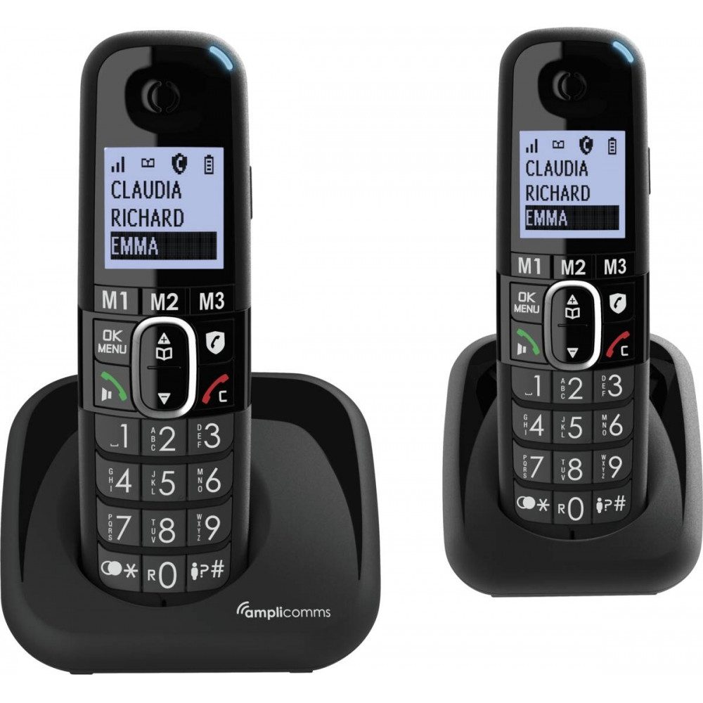 Amplicomms Amplicomms BigTel 1502 Schwarz Festnetztelefon Schnurloses DECT-Telefon (DECT)