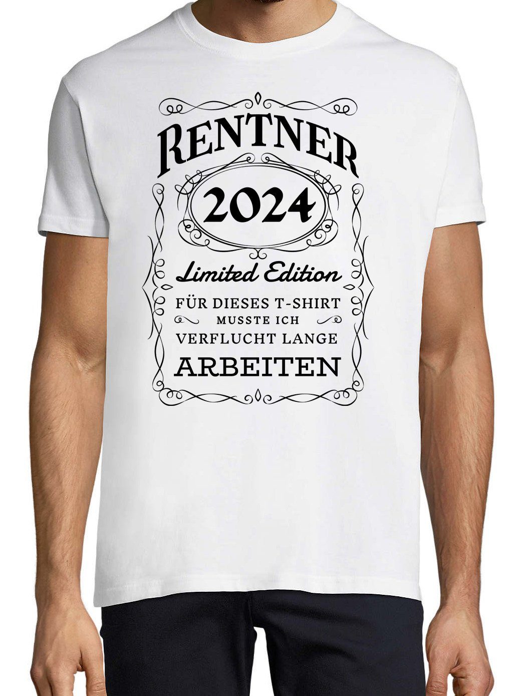 Youth Weiss T-Shirt Herren RENTNER Ruhestand Geschenk Spruch T-Shirt Rente lustigem zum mit Designz 2024